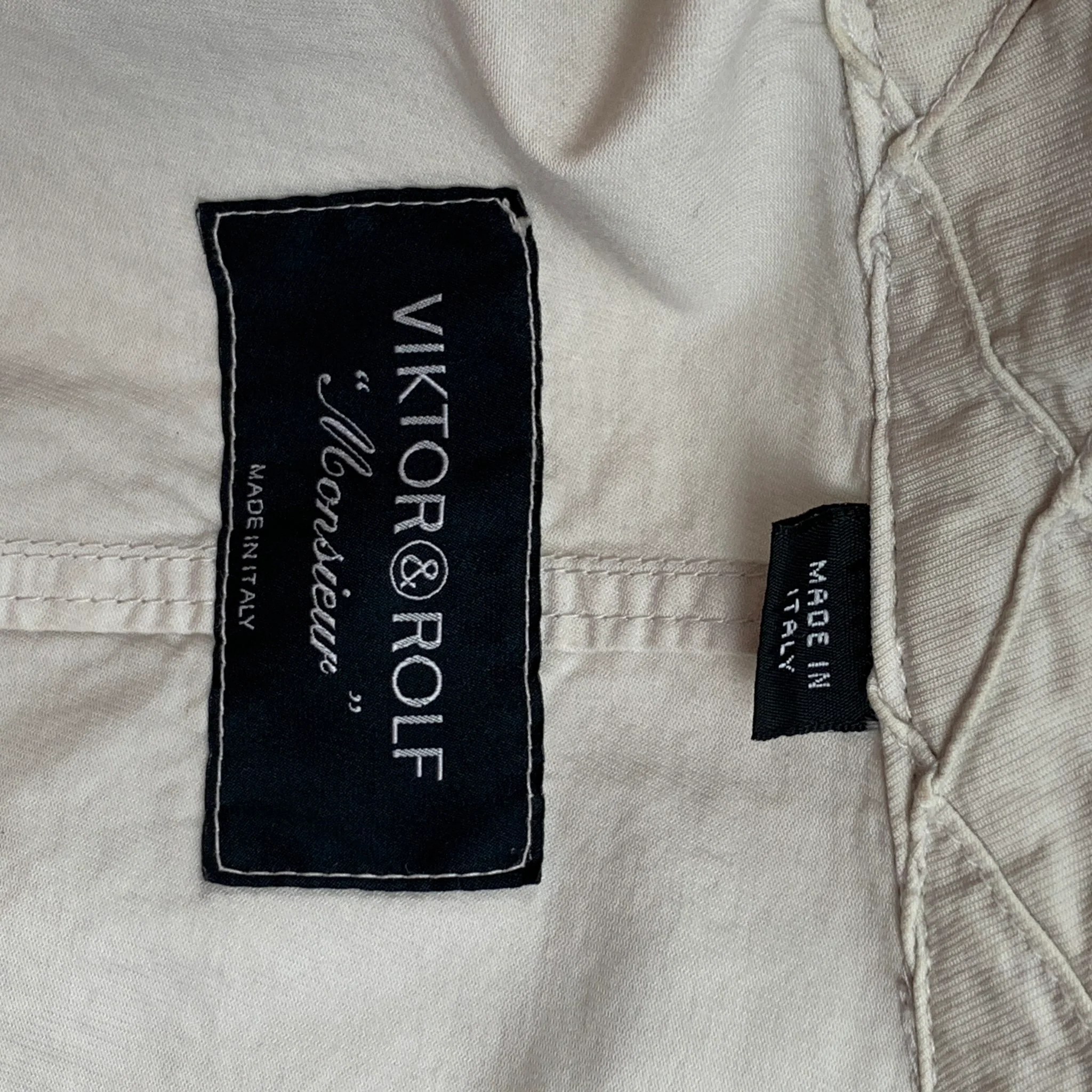 VIKTOR & ROLF Size 36 Off White Cotton Single Button Jacket - Image 6