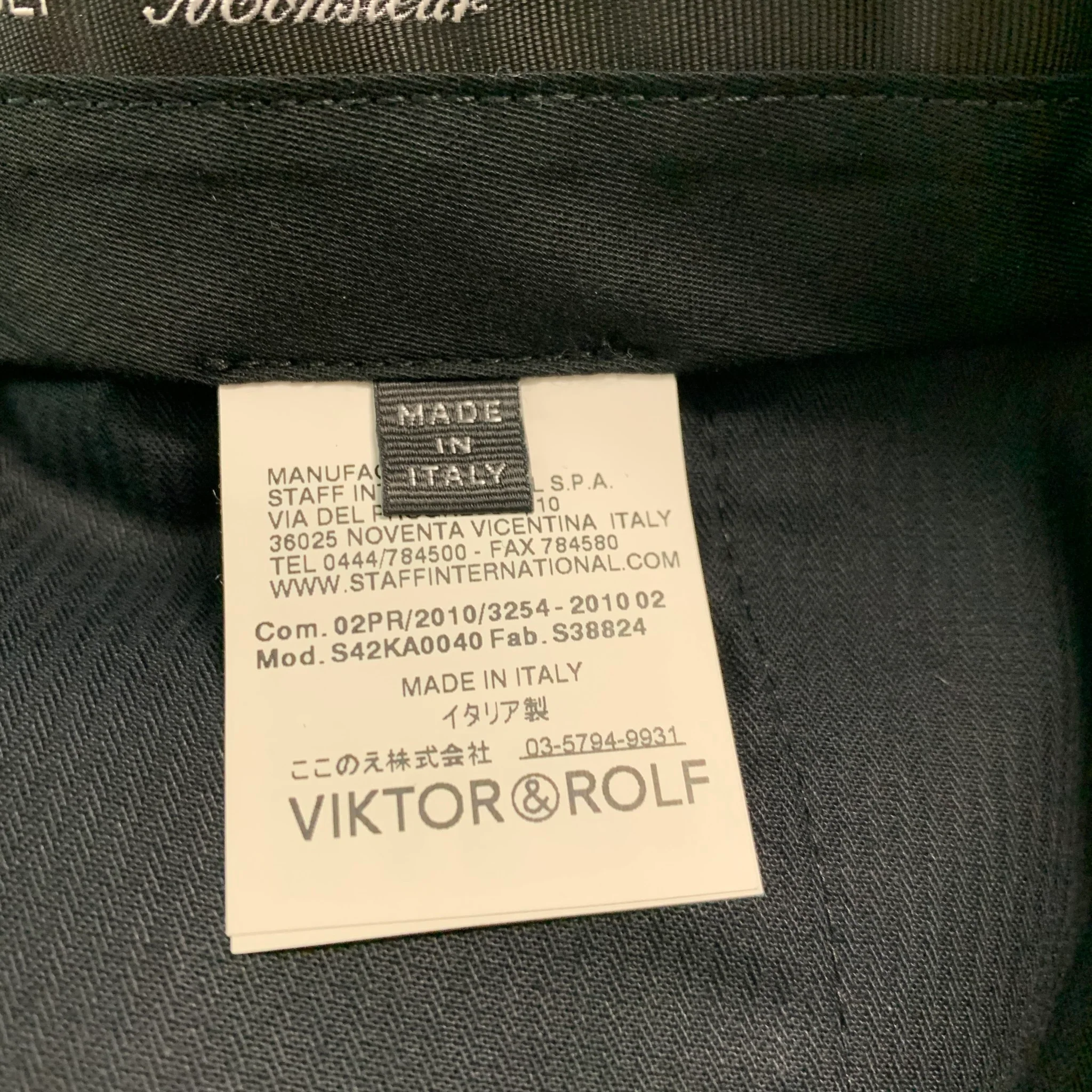 VIKTOR & ROLF Size 38 Black Solid Wool Tuxedo Dress Pants - Image 3