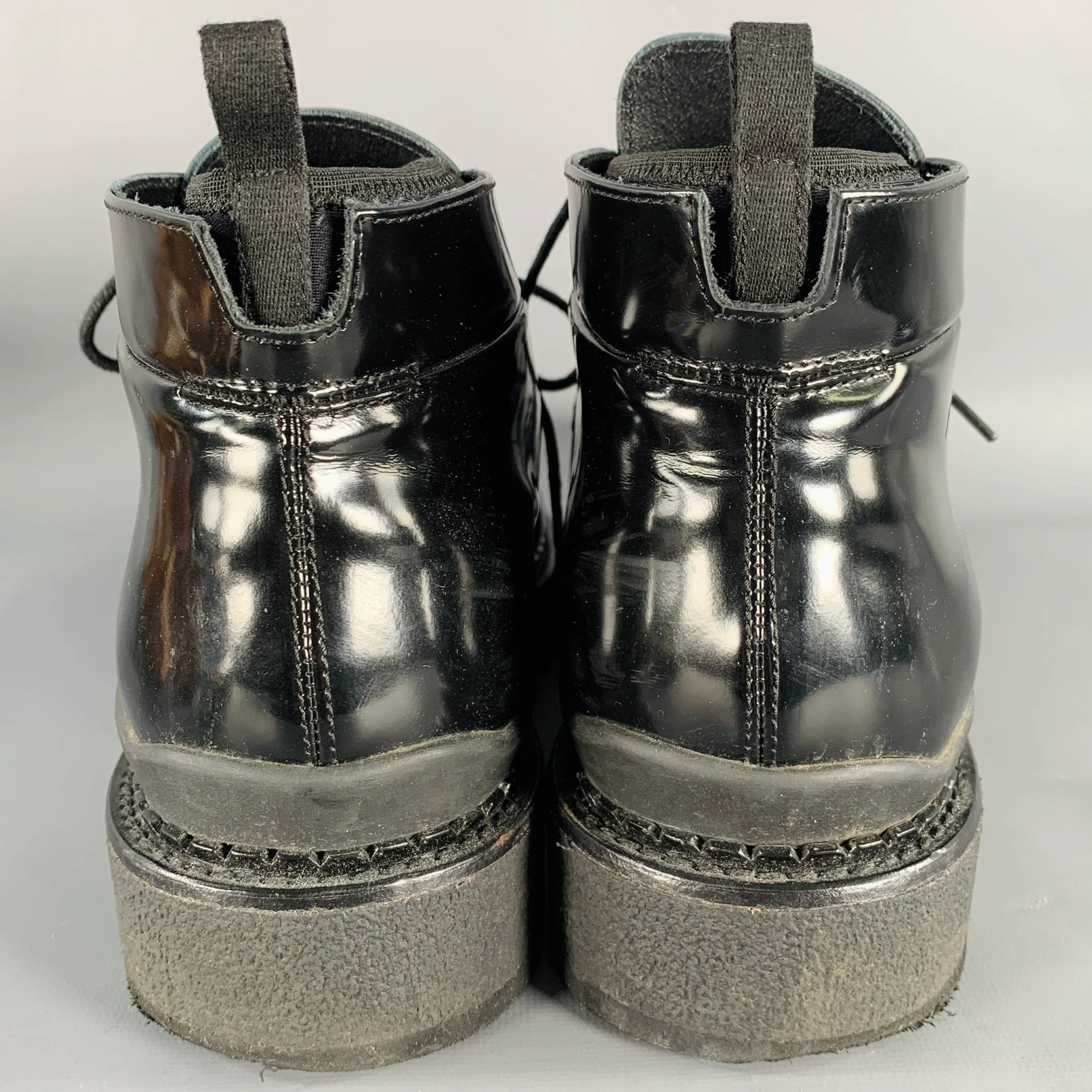 VINCE Size 11 Black Patent Leather Ankle Lace-Up Shoes - Image 3