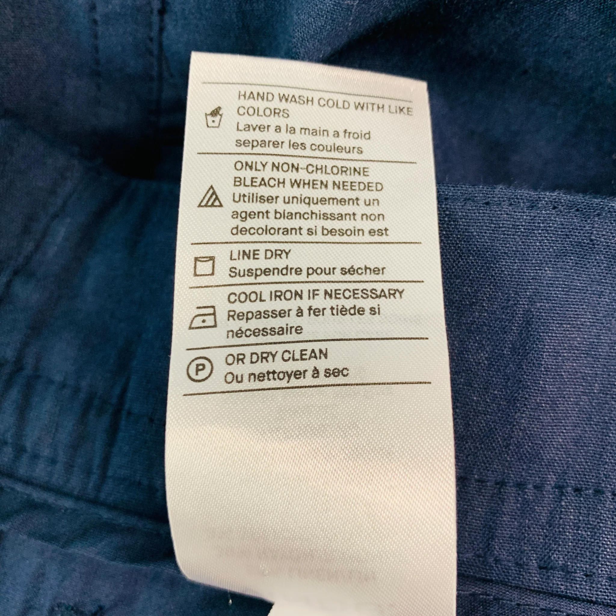 VINCE Size L Navy Linen Blend Pull On Dress Pants - Image 8