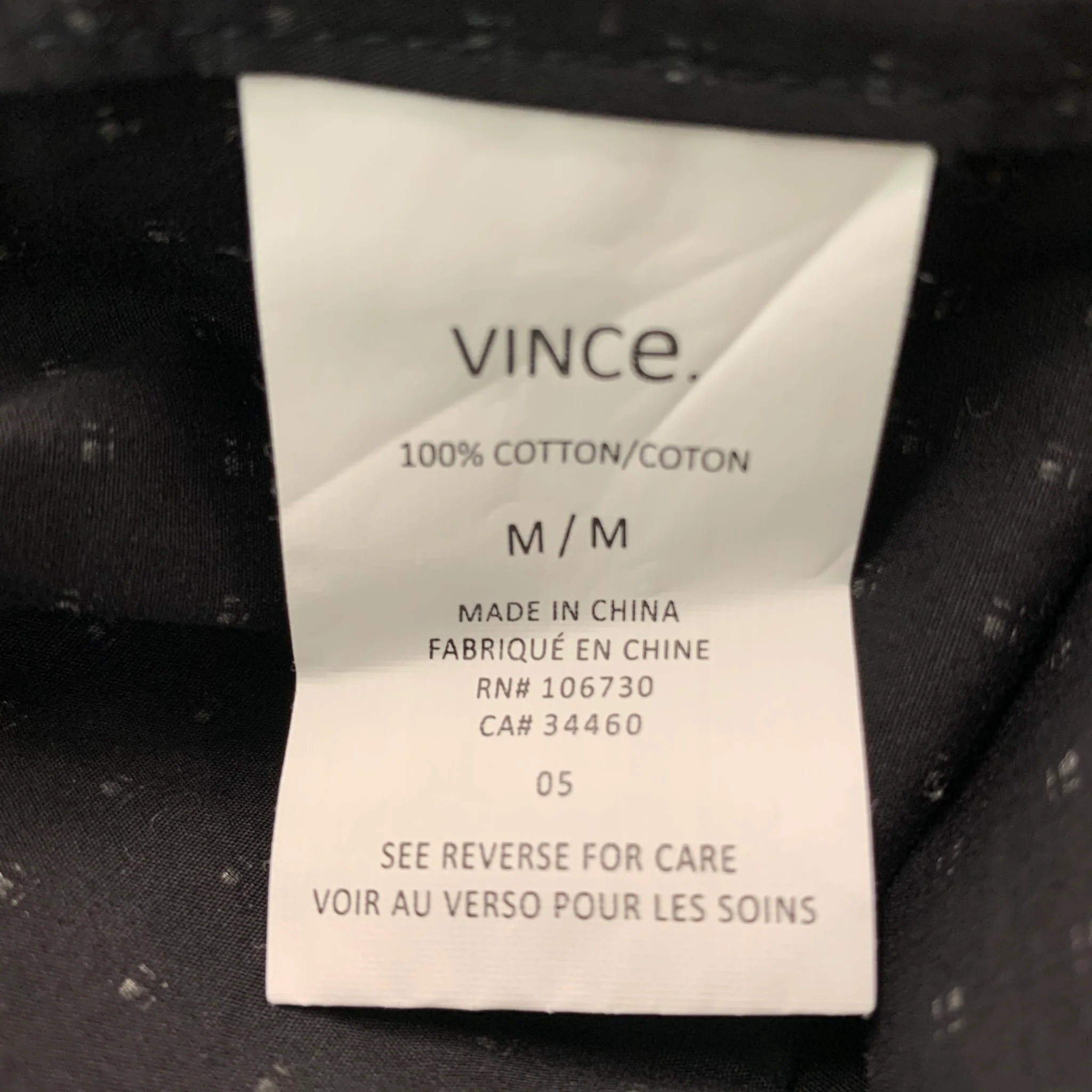 VINCE Size M Navy White Nailhead Cotton One Pocket Long Sleeve Shirt - Image 6