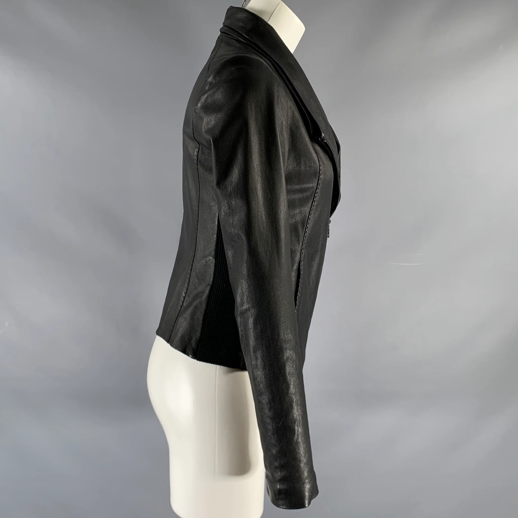 VINCE Size S Black Zip Up Jacket - Image 2