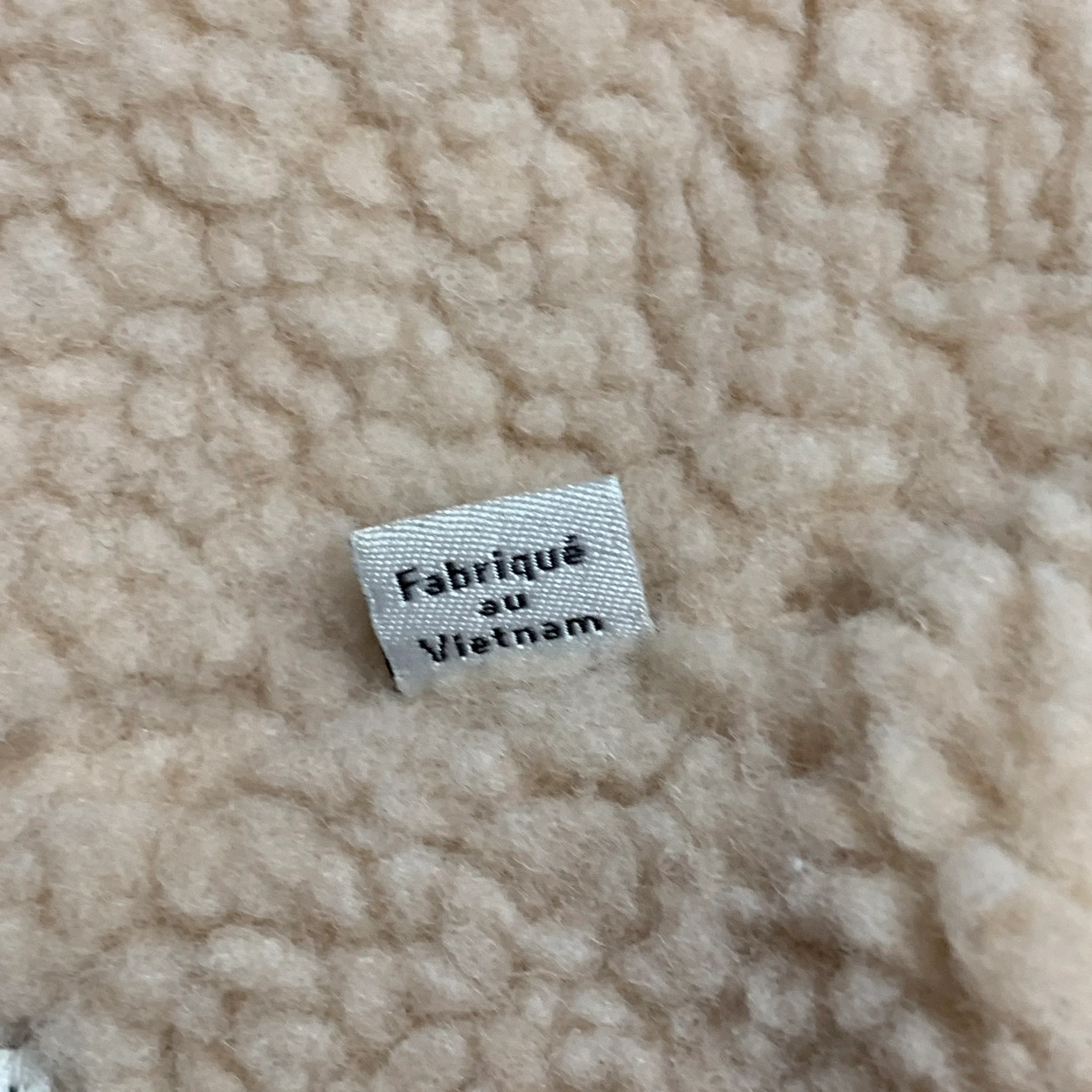VINCE Size S Cream Faux Shearling Hidden Buttons Jacket - Image 5