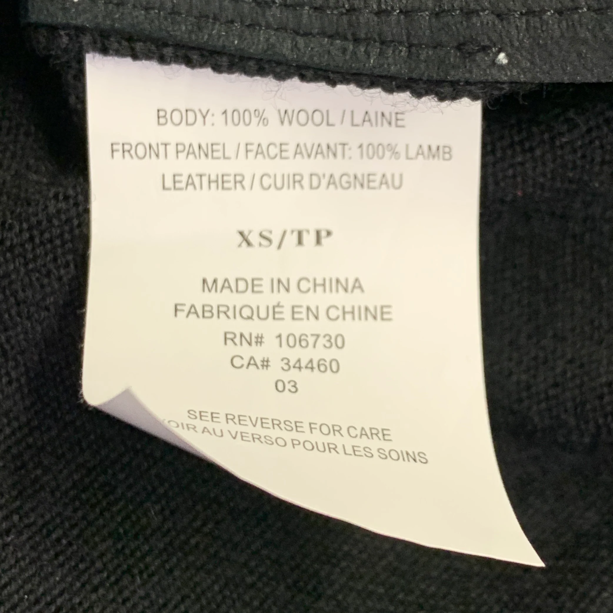 VINCE Size XS Black Wool Lambskin Long Sleeve Below Knee Dress - Image 8