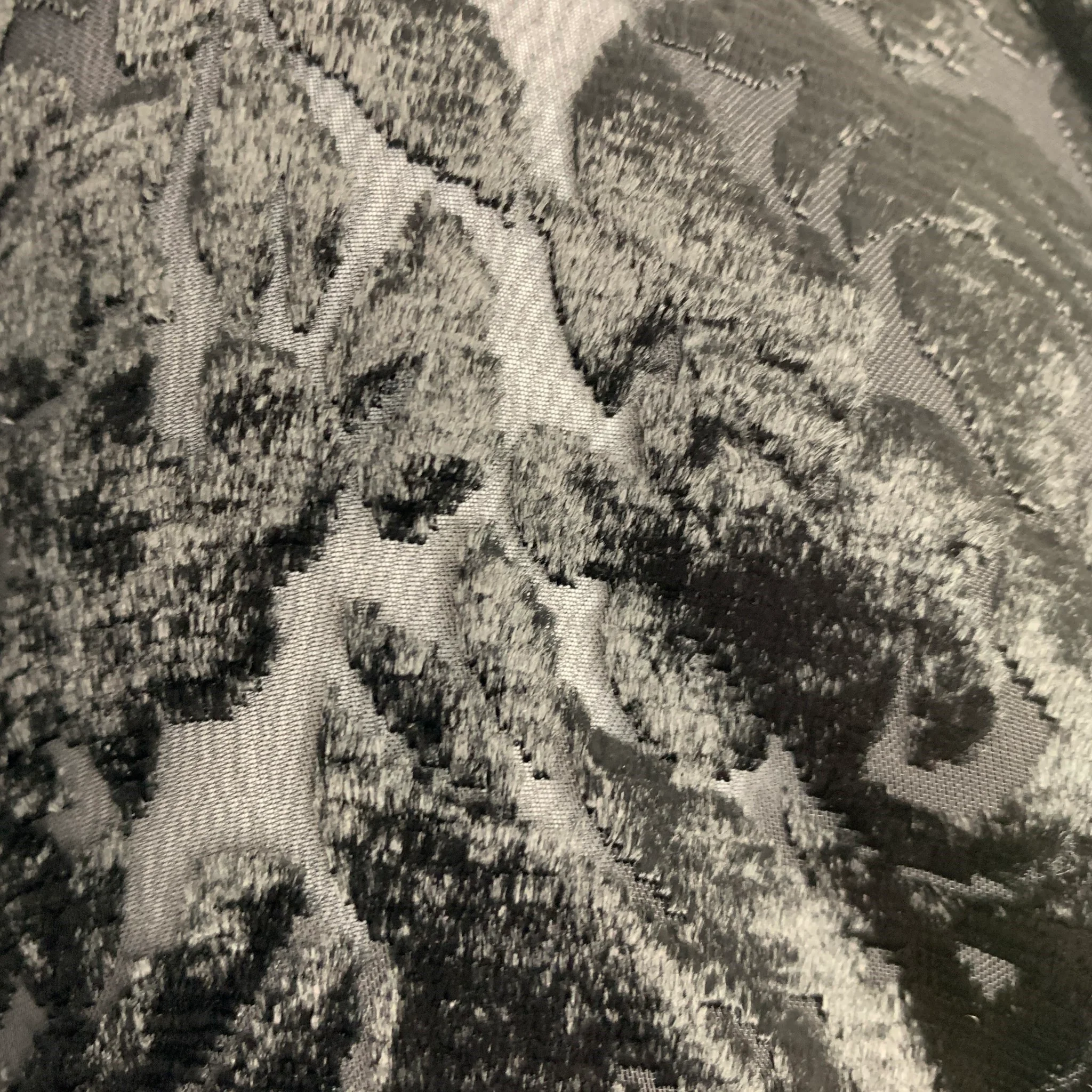 VINTAGE Black Burnished Velvet Scarves - Image 2
