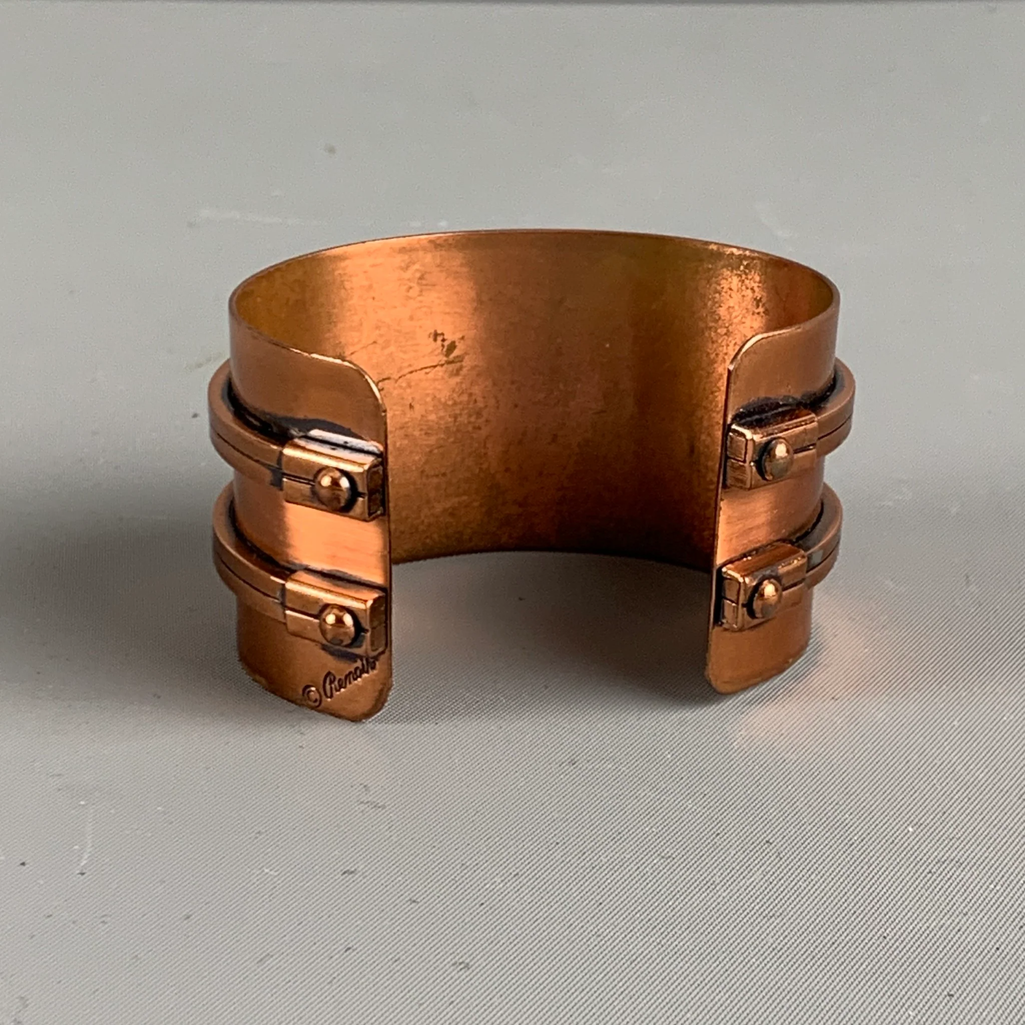 VINTAGE Gold Copper Metal Bracelet - Image 3
