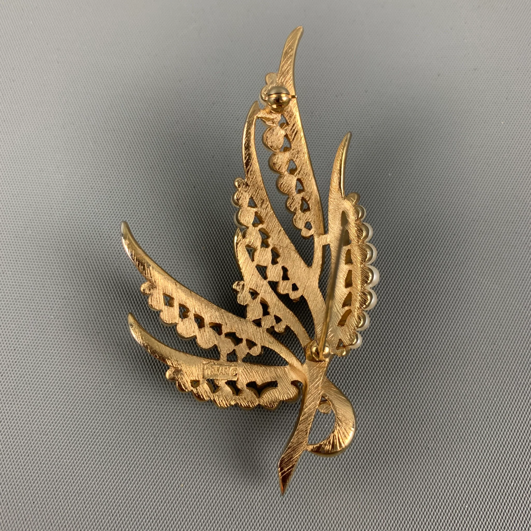 VINTAGE Gold Faux Pearl Brooches & Pins - Image 3