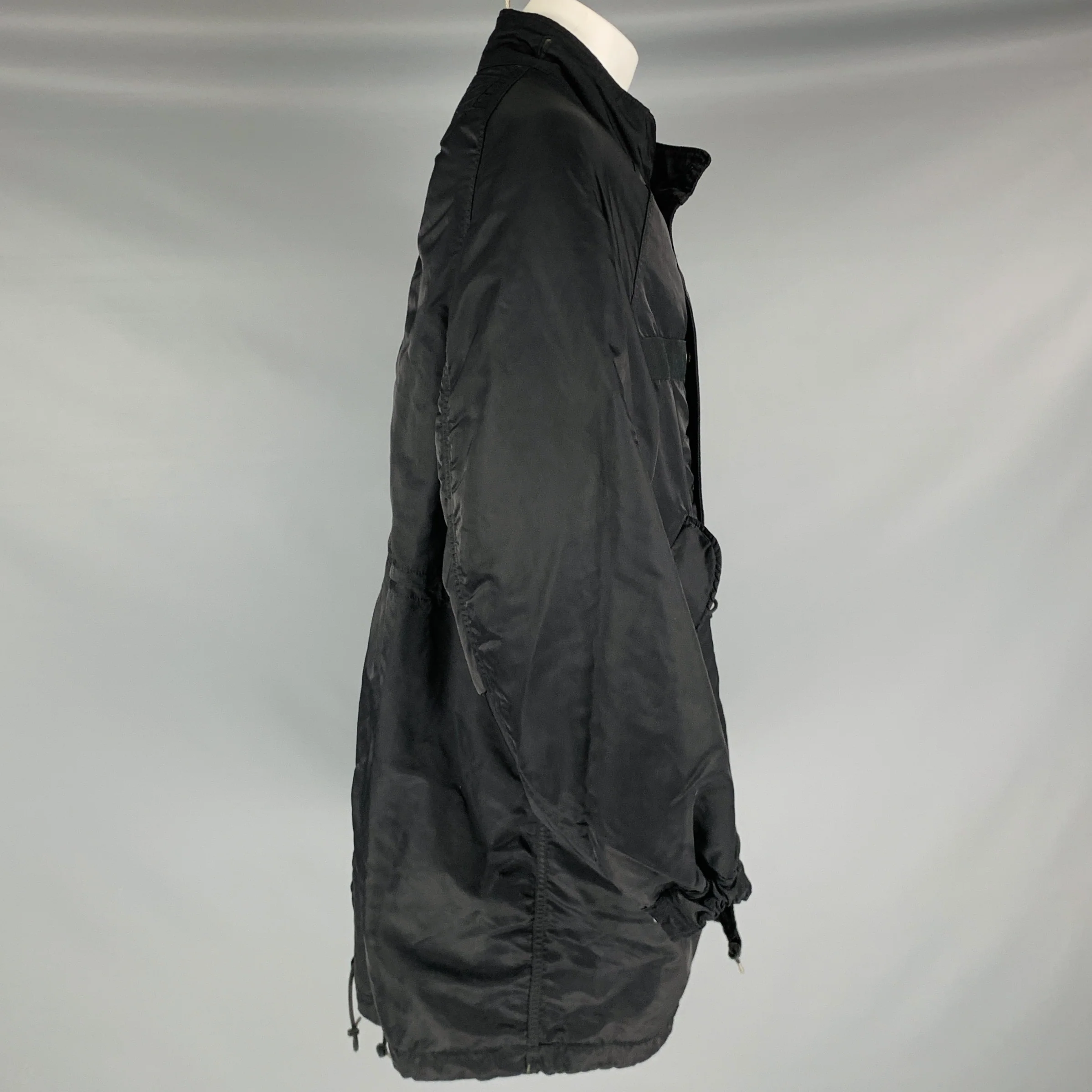 VISVIM Six Five Fishtail Parka Size S Black Nylon Parka Coat - Image 3