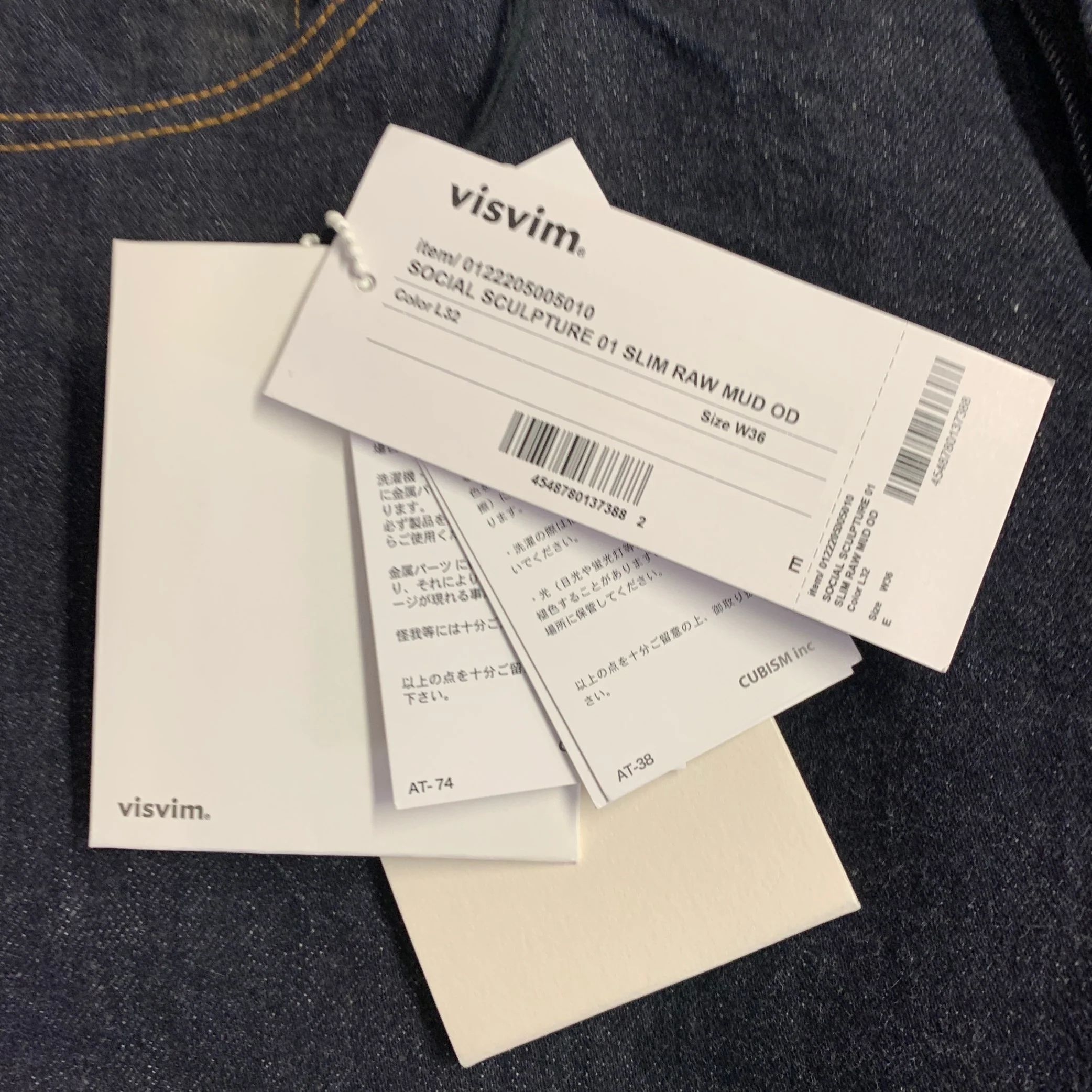 VISVIM Size 36 Indigo Contrast Stitch Selvedge Mud Overdyed Denim Button Fly Jeans - Image 4