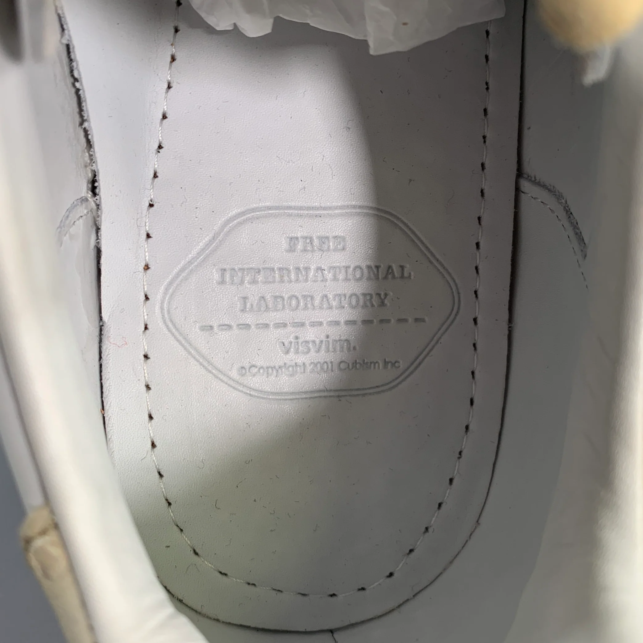 VISVIM Size 9.5 White Leather Lace Up Sneakers - Image 8