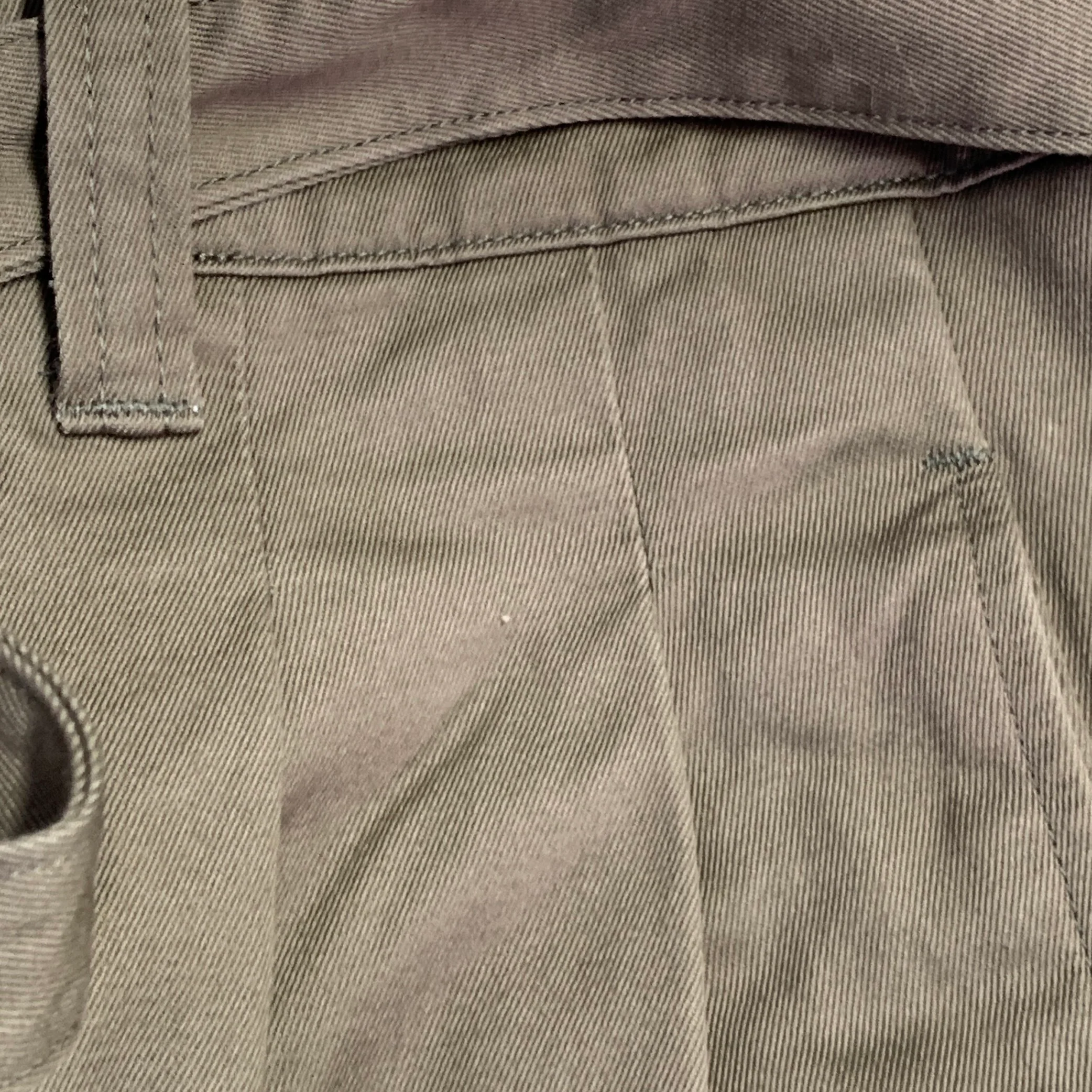 VISVIM Size L Hakama Chino Olive Cotton Pleated Belted Dress Pants - Image 6
