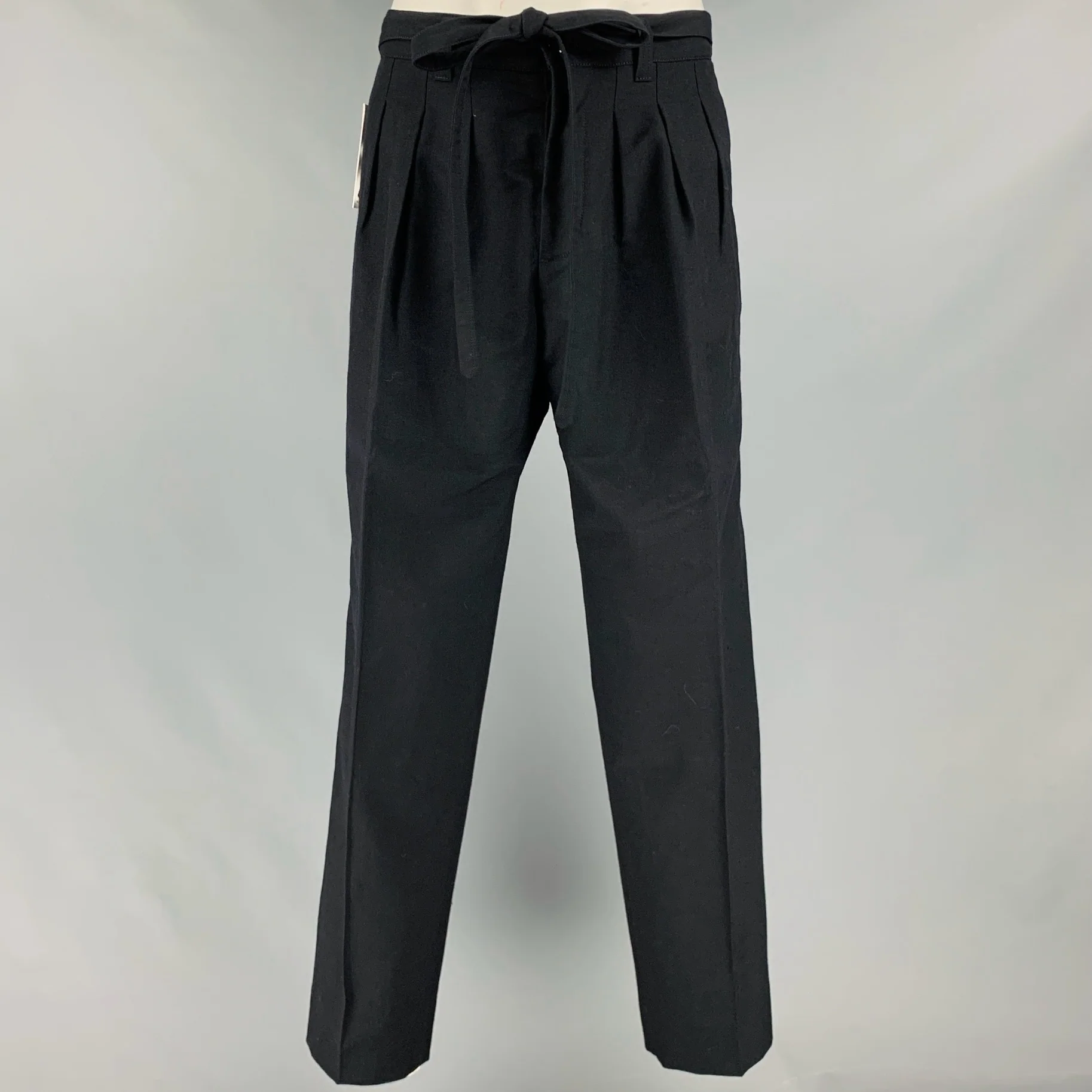 VISVIM Size L -Hakama Pants- Black Wool Linen Pleated Dress Pants