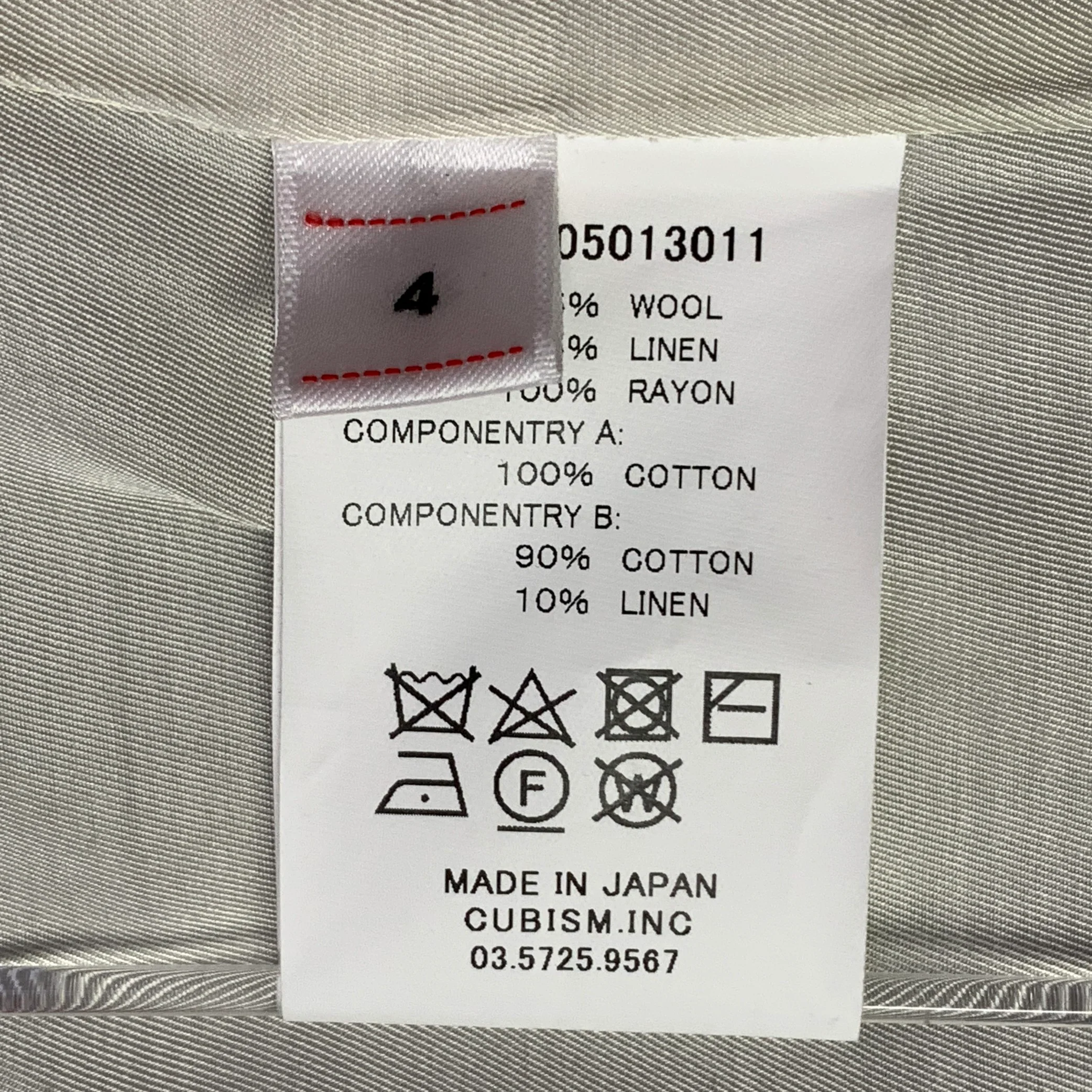 VISVIM Size L Yardbird Grey Wool Linen Notch Lapel Sport Coat - Image 8