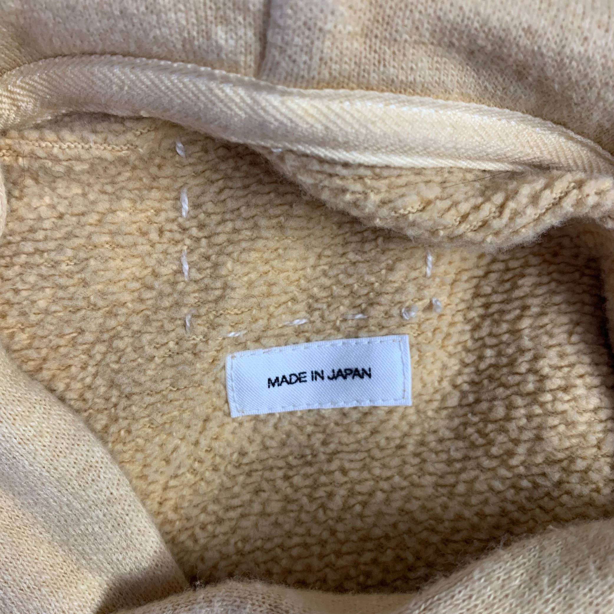 VISVIM Size L Yellow Mustard Dyed Cotton Hooded Sweatshirt - Image 7
