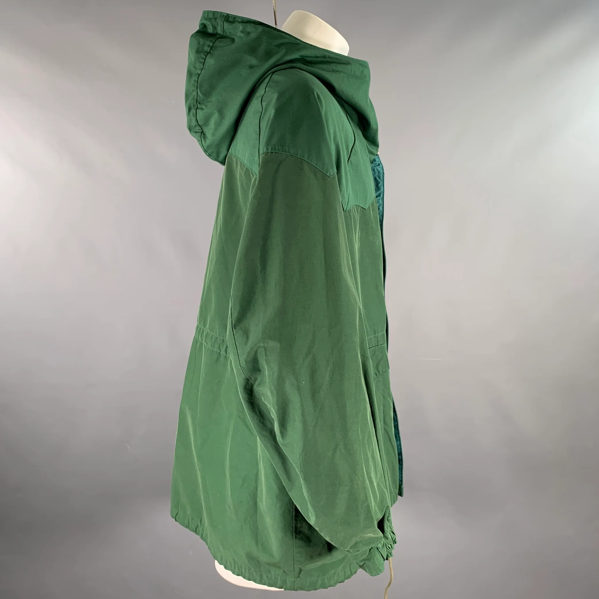 VISVIM Size M Green Nylon Cotton Parka Jacket - Image 3