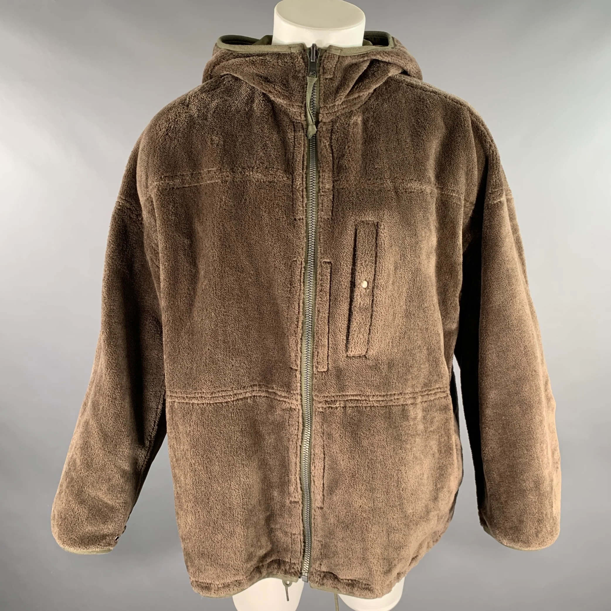 VISVIM Size M Olive Mixed Materials Rayon Wool Reversible Jacket - Image 3