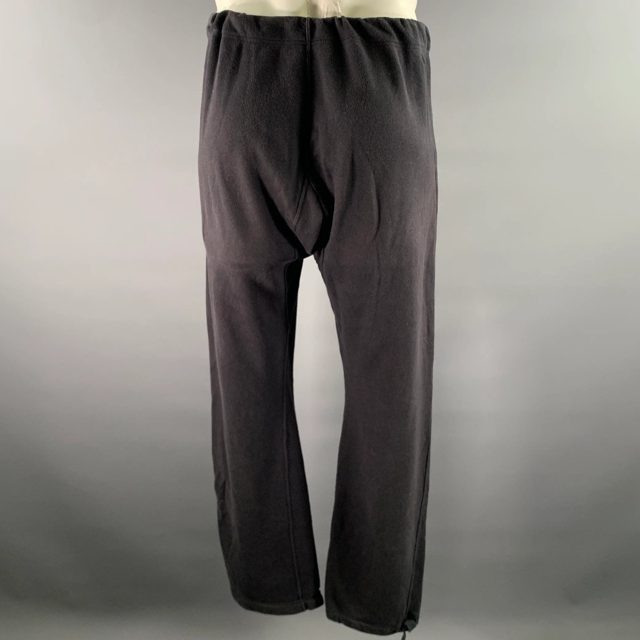 VISVIM Size S Black Washed Cotton Cashmere Sweatpants - Image 3