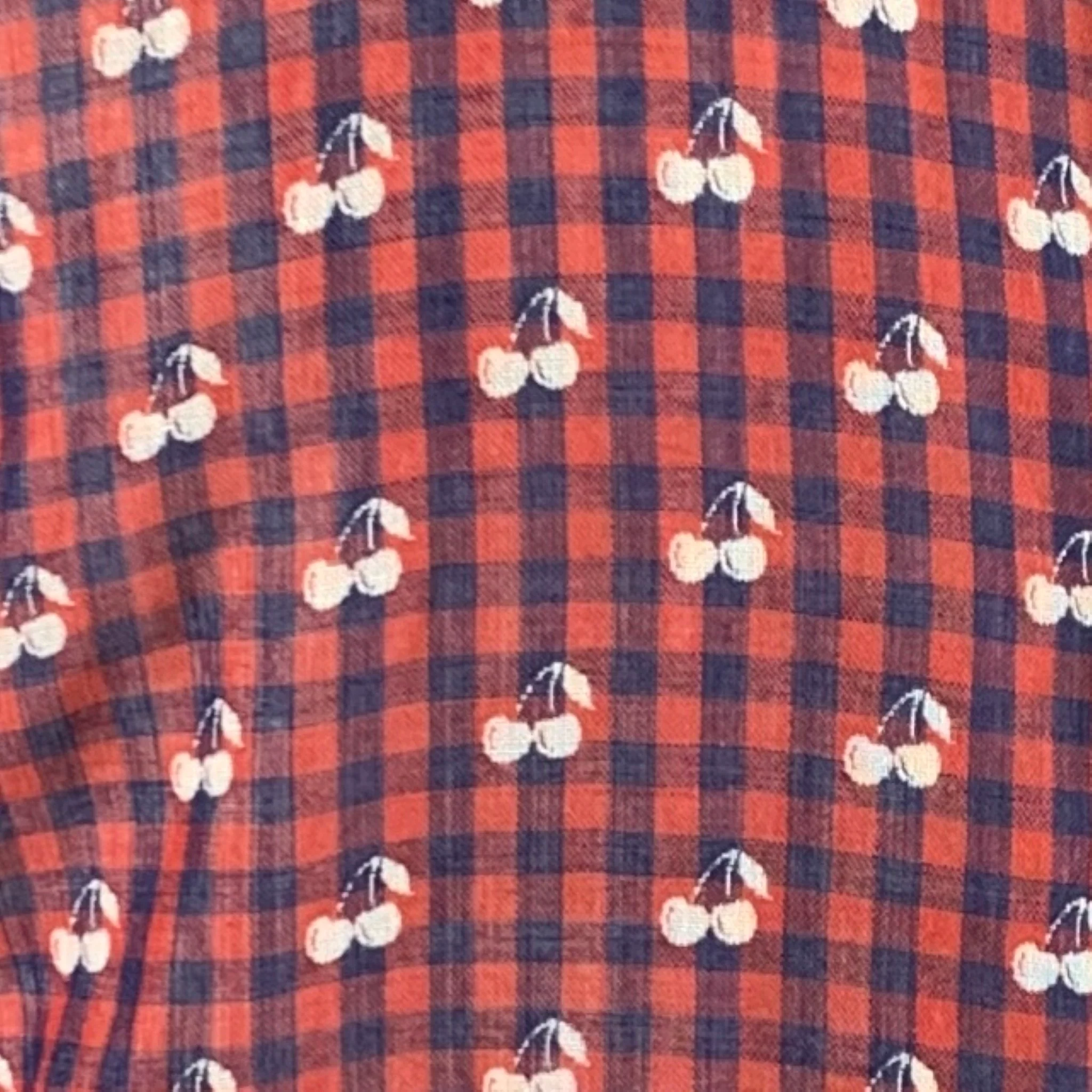 VIVIENNE WESTWOOD Size 36 Red White Blue Checkered Cotton Long Sleeve Shirt - Image 2