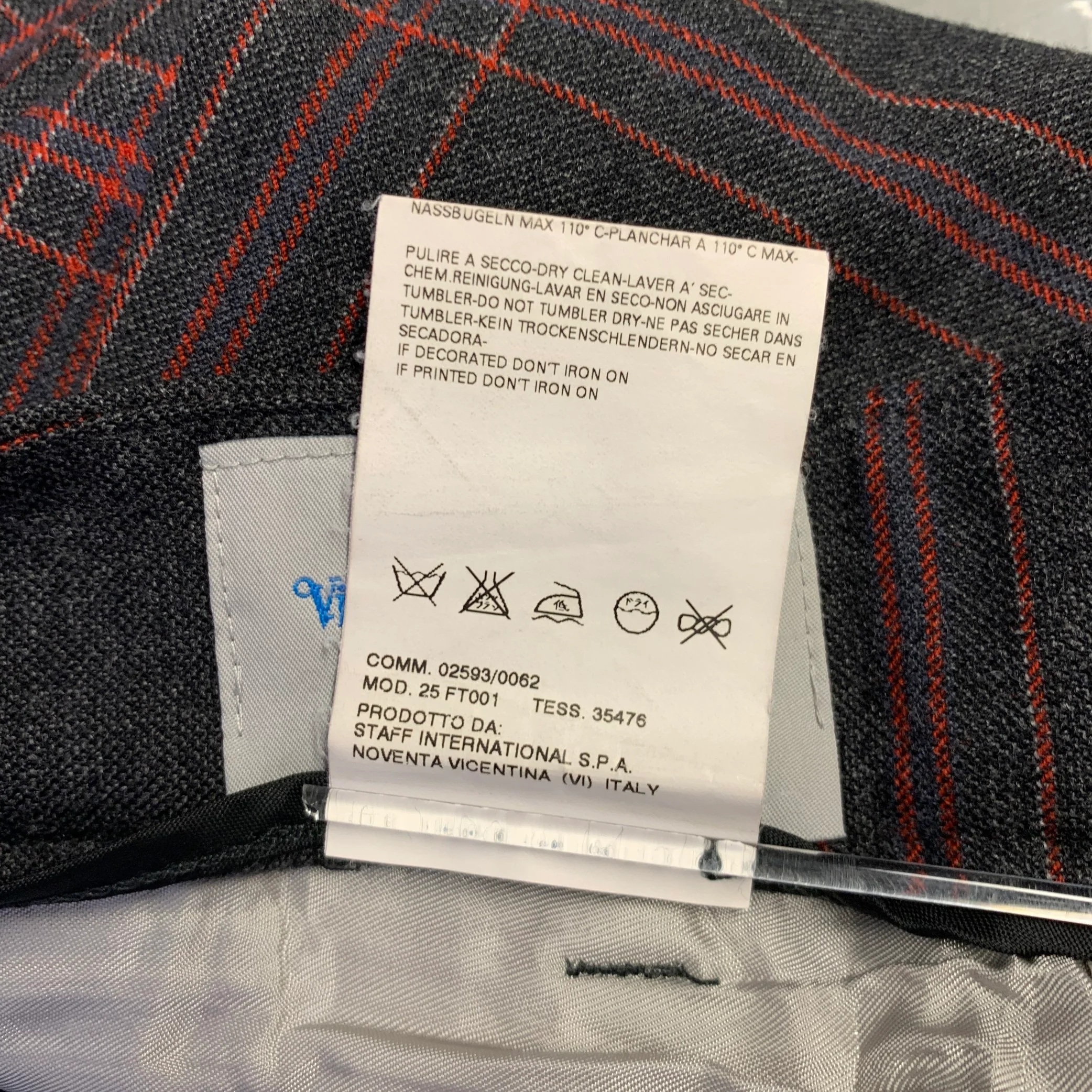 VIVIENNE WESTWOOD Size 38 Gray Navy Red Plaid Wool Elastane Suit - Image 12