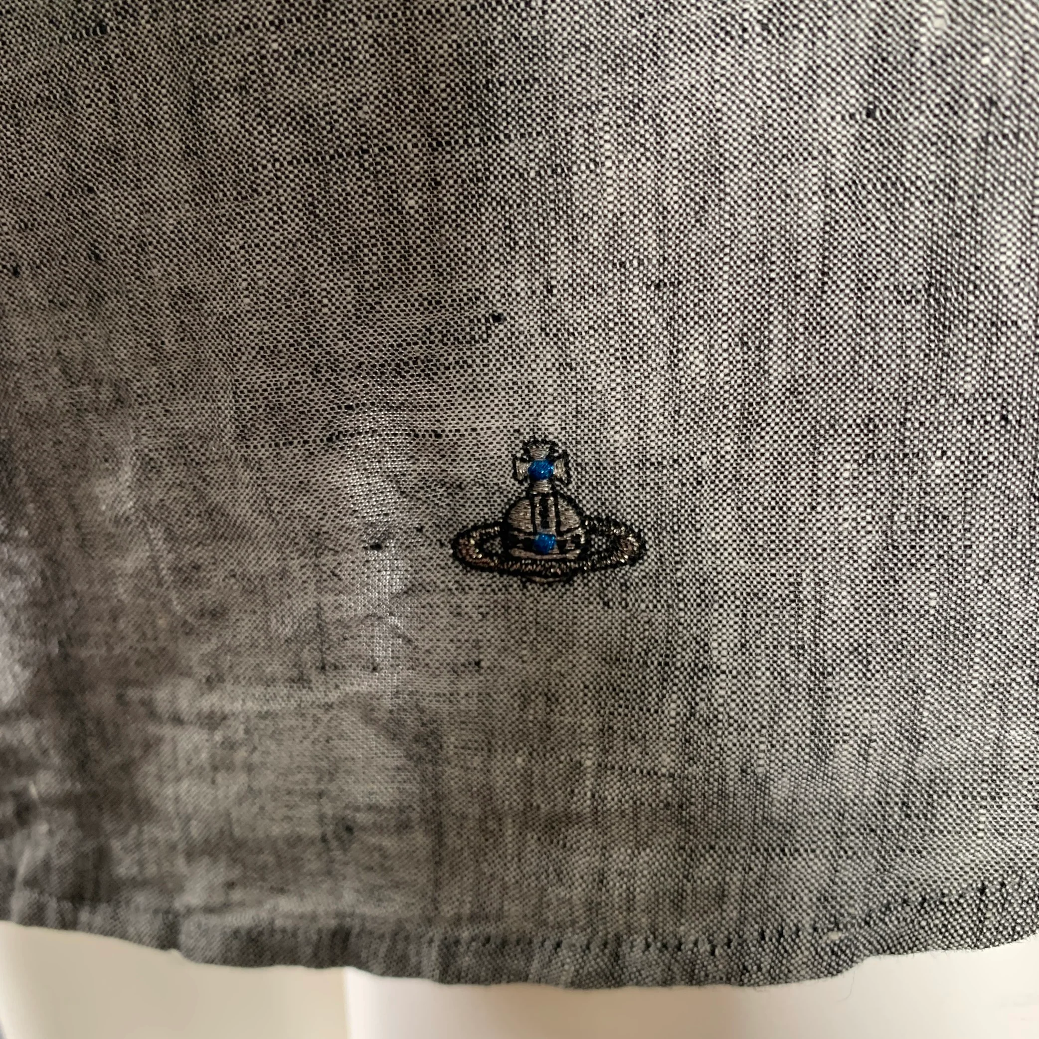 VIVIENNE WESTWOOD Size XS Grey Heather Asymmetrical Long Sleeve Shirt - Image 2