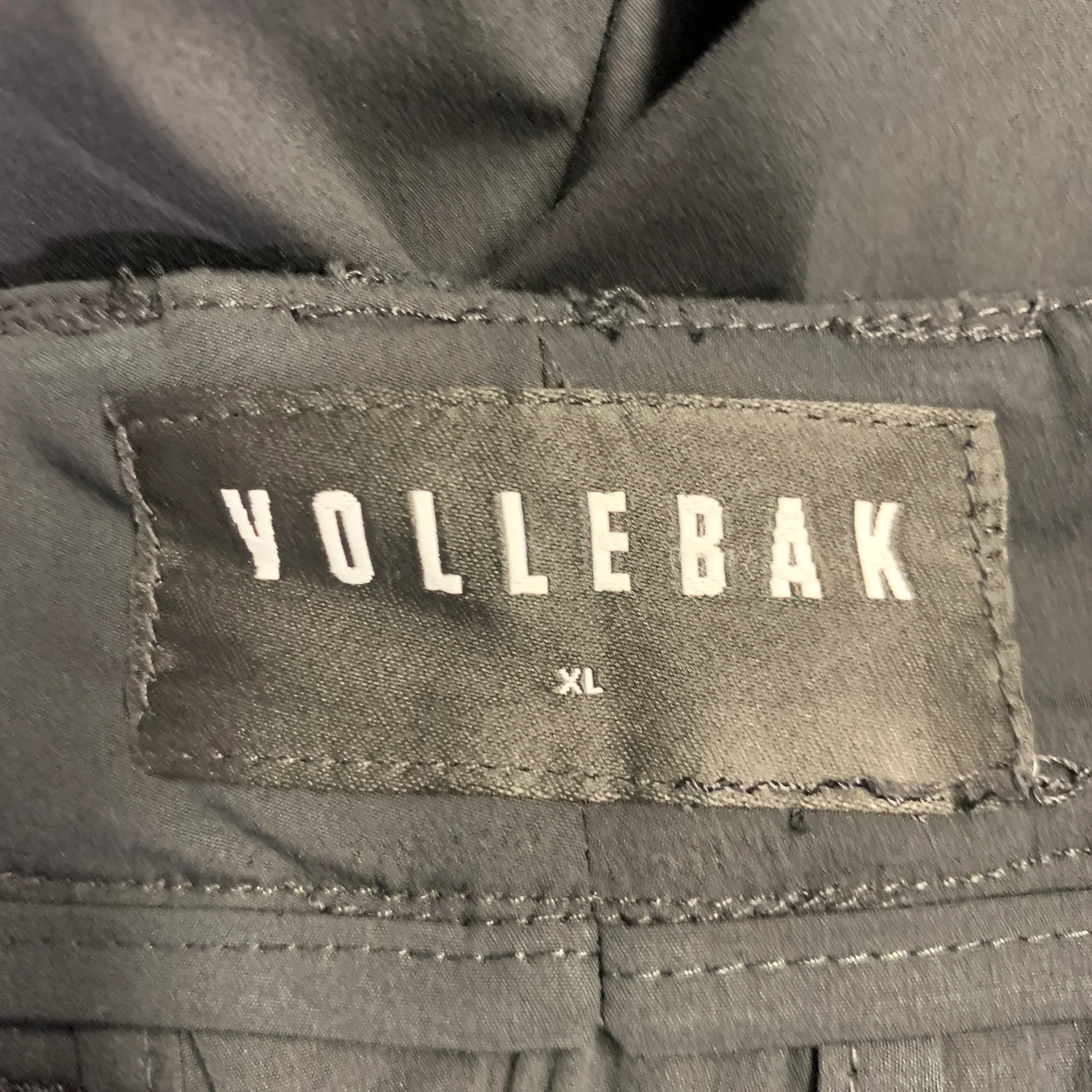 VOLLEBAK Size XL Black Cotton Blend Zip Pockets Casual Pants - Image 4