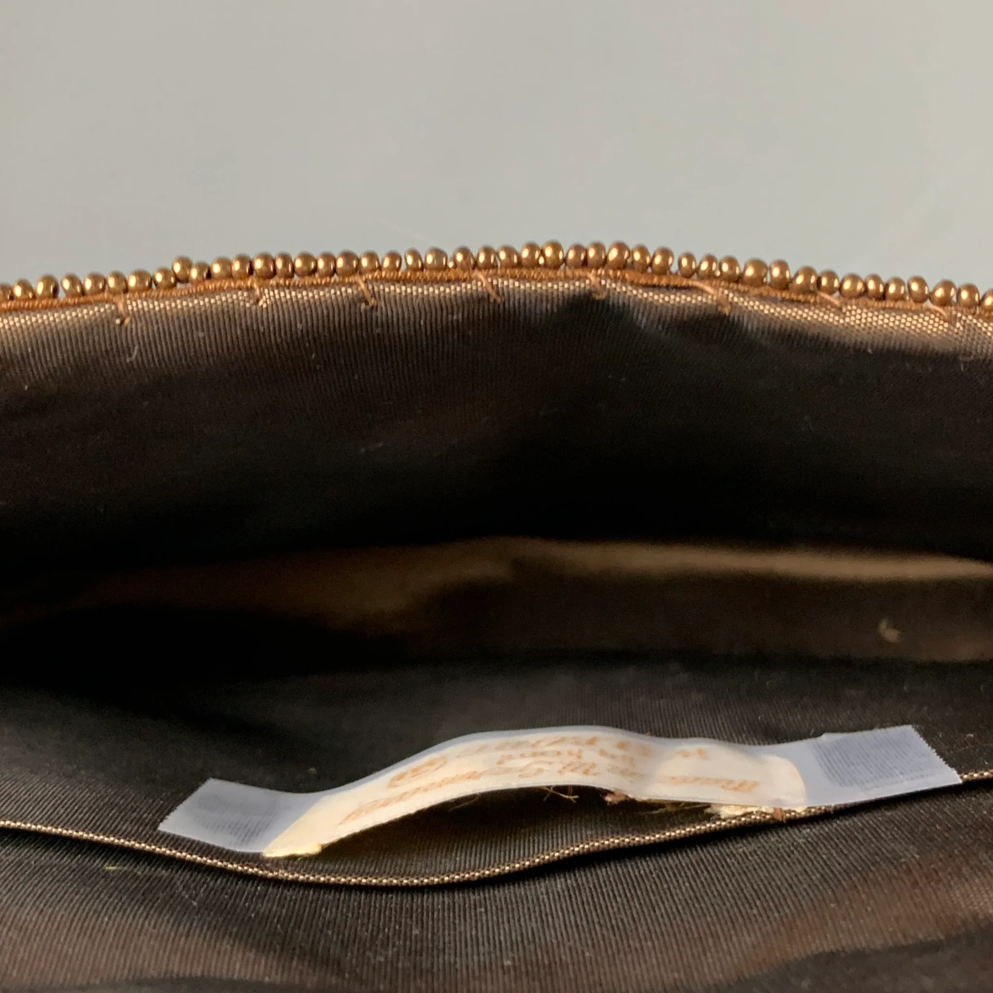 WALBORG Brown Copper Beaded Clutch Bags - Image 5