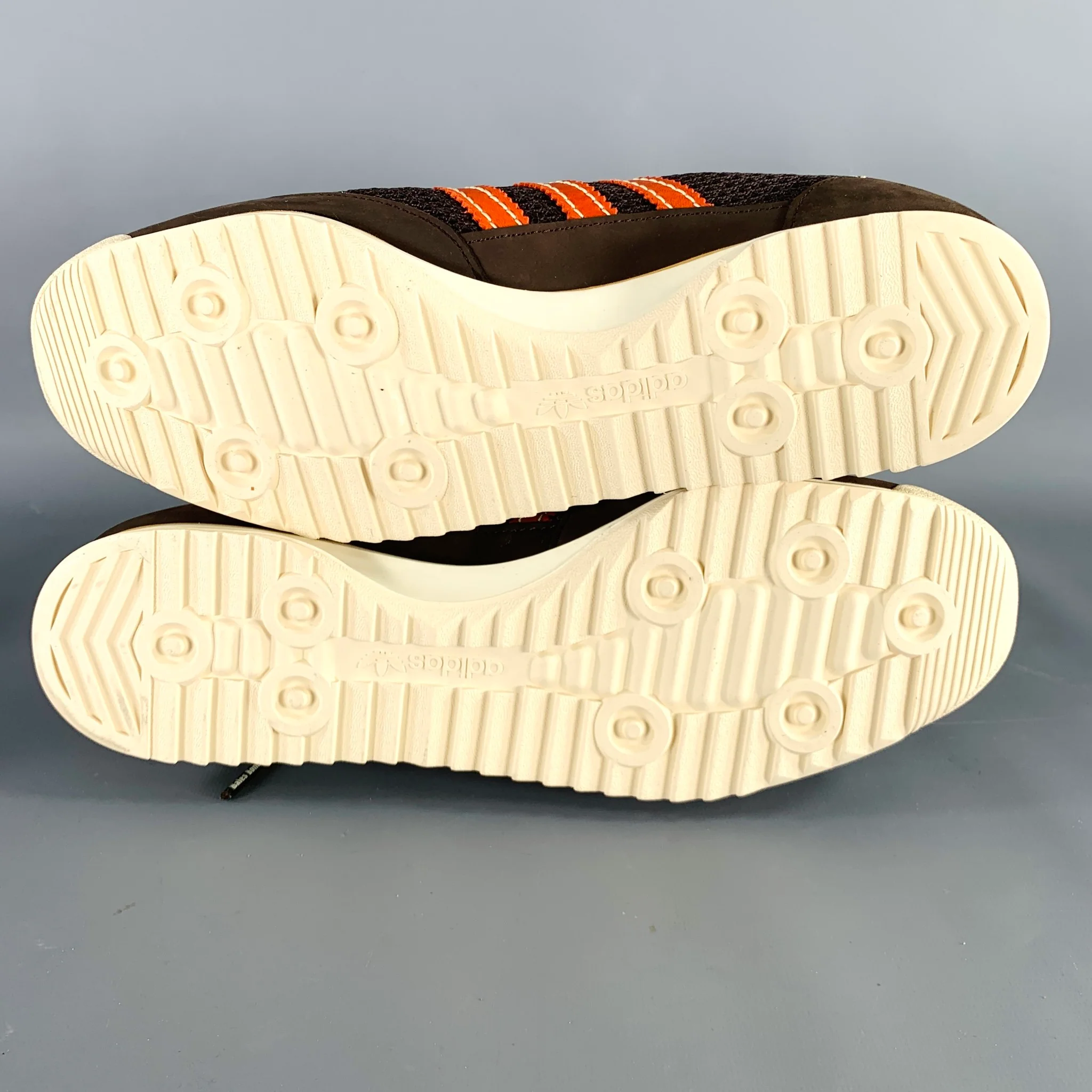 WALES BONNER Size 12 Brown Orange Mesh Nylon Lace-Up Sneakers - Image 7