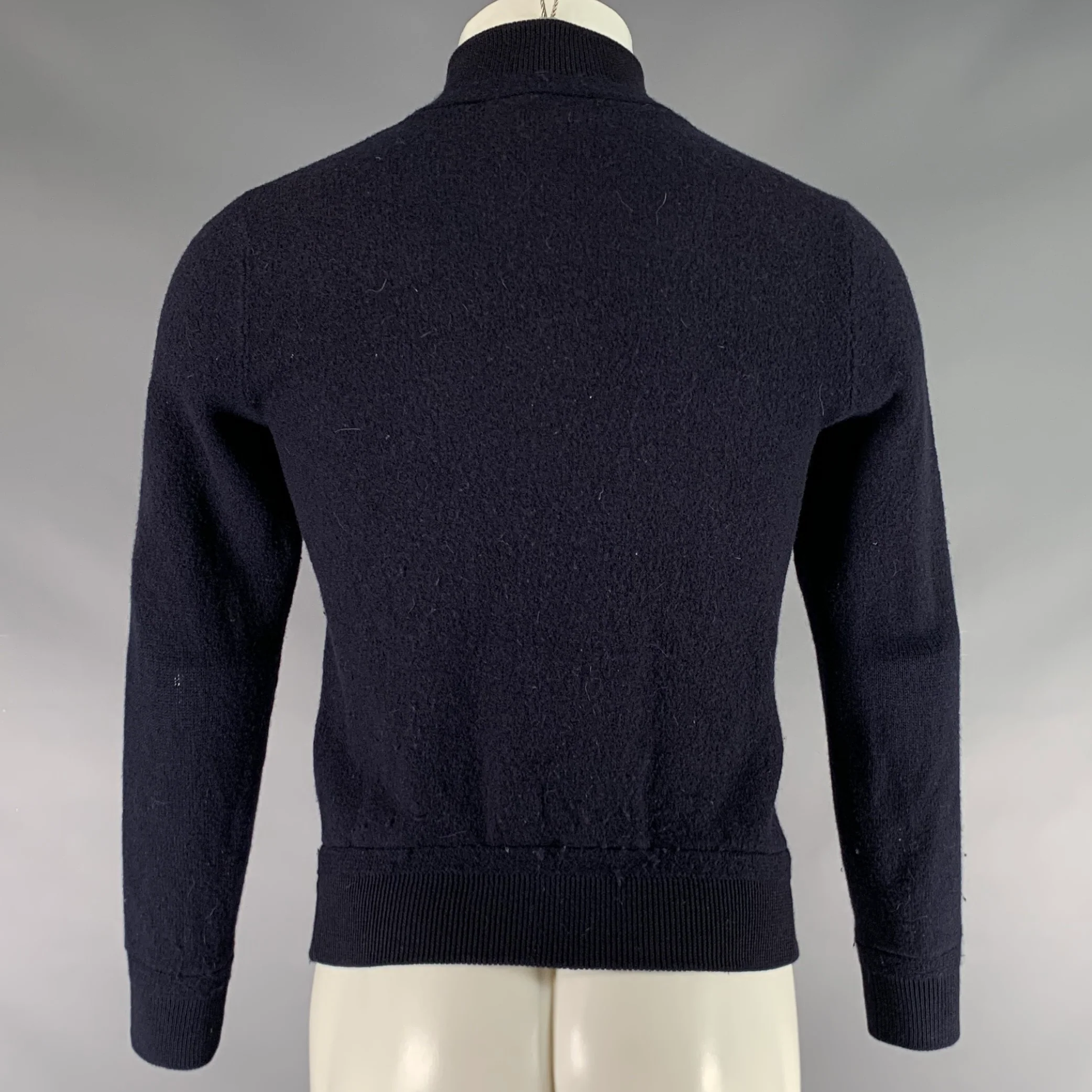 WALLACE & BARNES Size S Navy Merino Wool 2 pockets Cardigan - Image 3