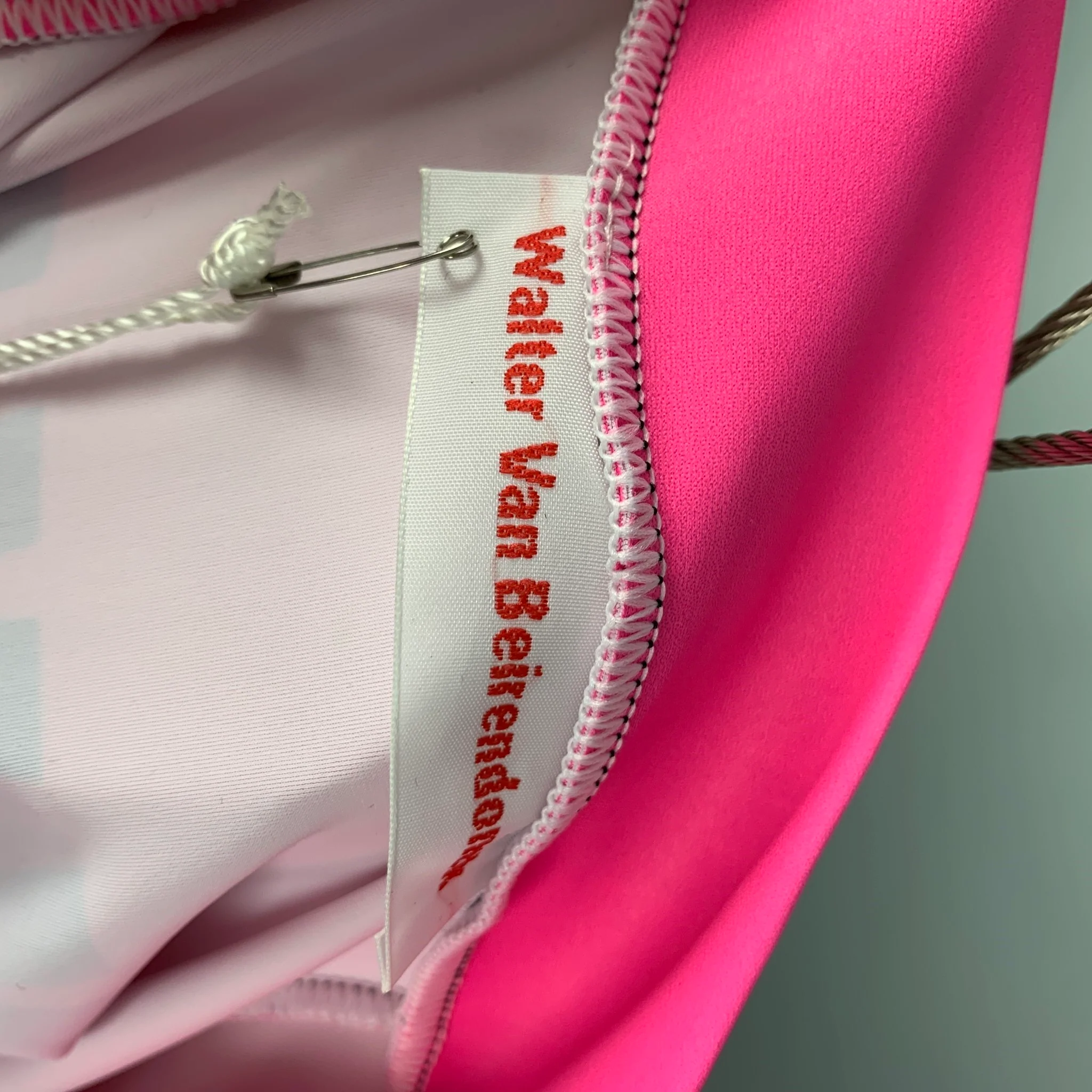 WALTER VAN BEIRENDONCK FW19 Size M Pink Purple Graphic Nylon Jersey Bike Top - Image 4