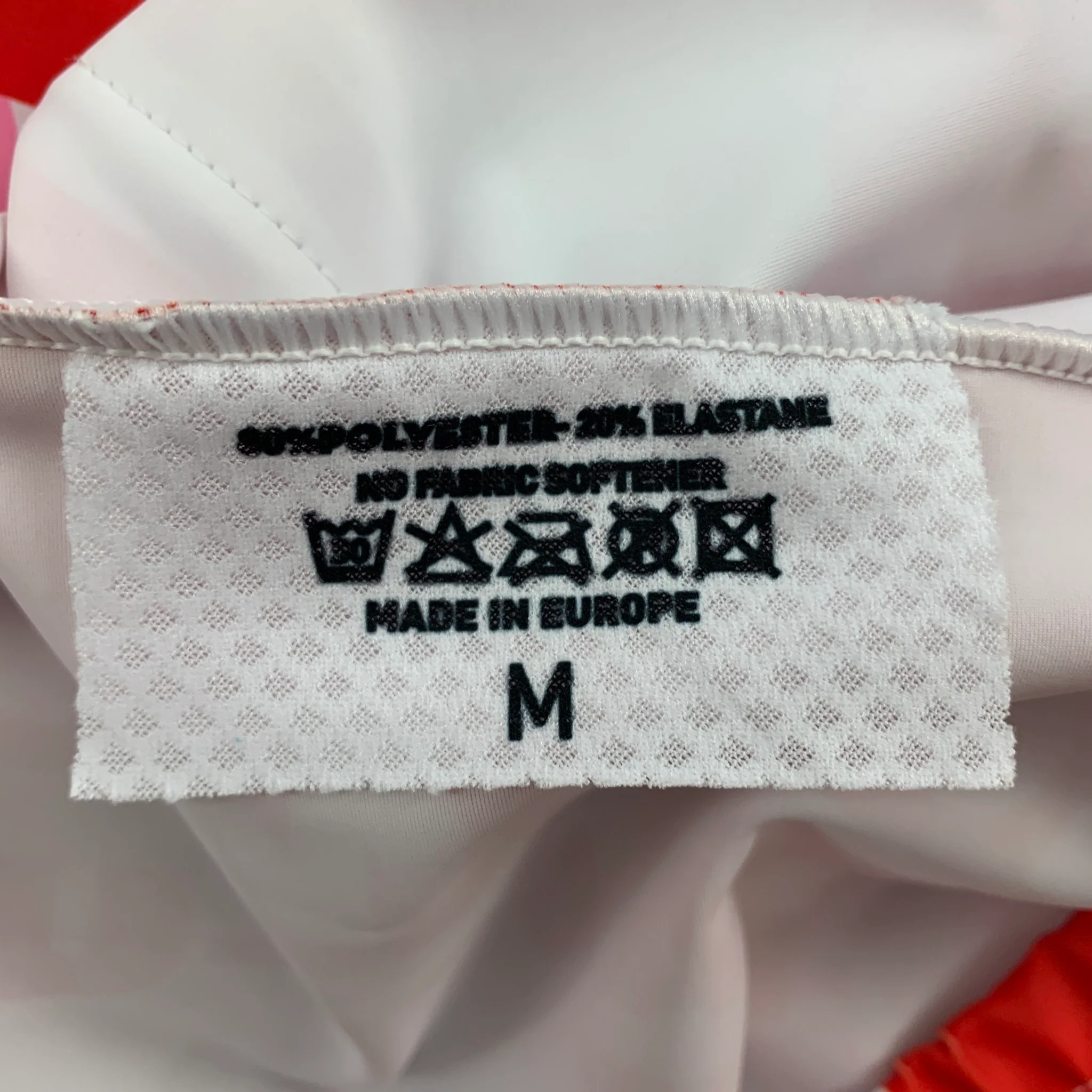 WALTER VAN BEIRENDONCK FW20 Size M White Red Graphic Nylon Jersey Bike Top - Image 4