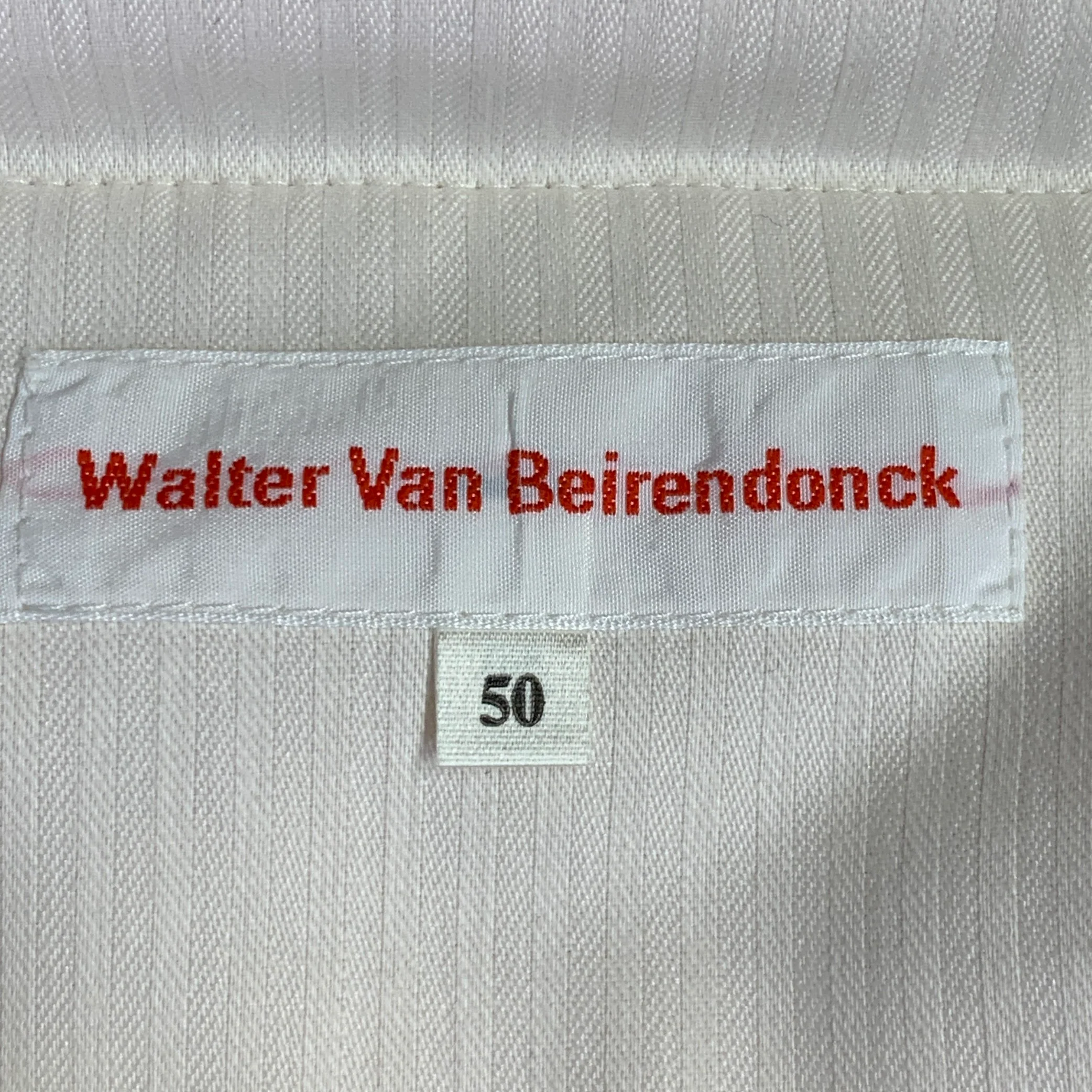 WALTER VAN BEIRENDONCK Size 34 Beige Pink Twill Wool Pleated Dress Pants - Image 7