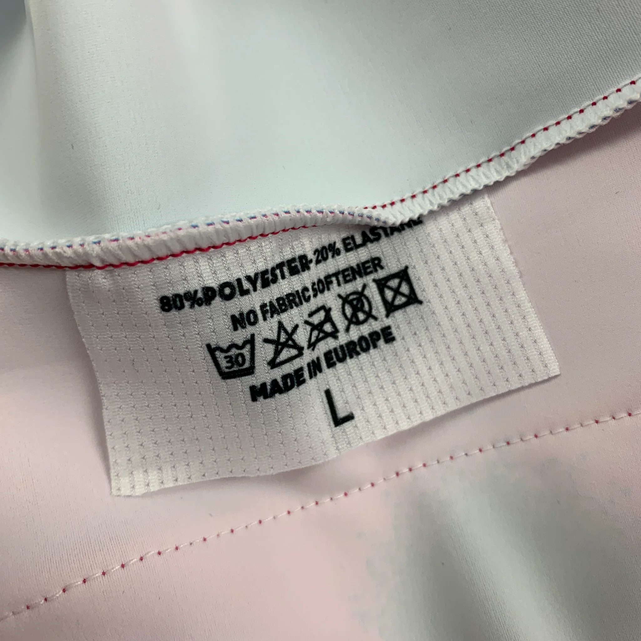 WALTER VAN BEIRENDONCK SS22 Size L Pink Graphic Nylon Jersey Bike Top - Image 4