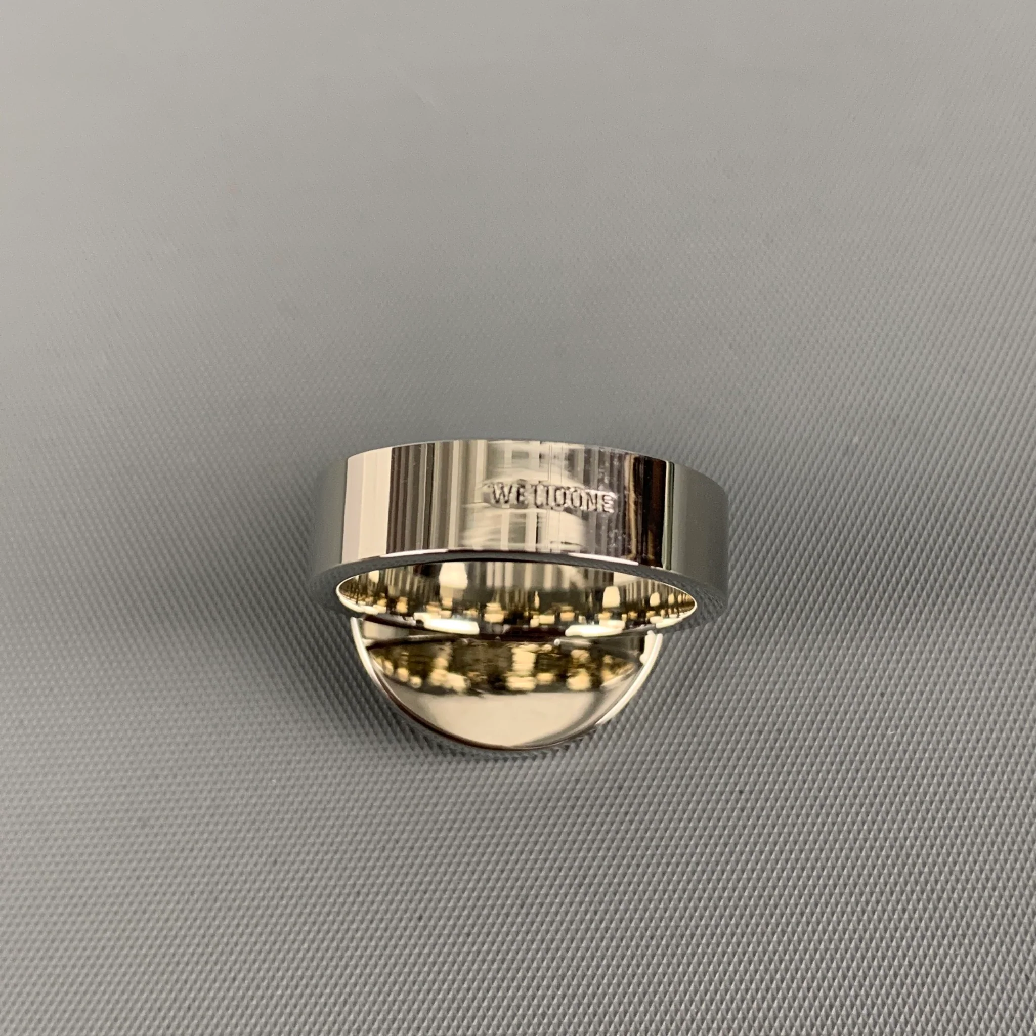 WE 11 DONE Ring Size 9 Black Crystal Round Cutl Ring - Image 3