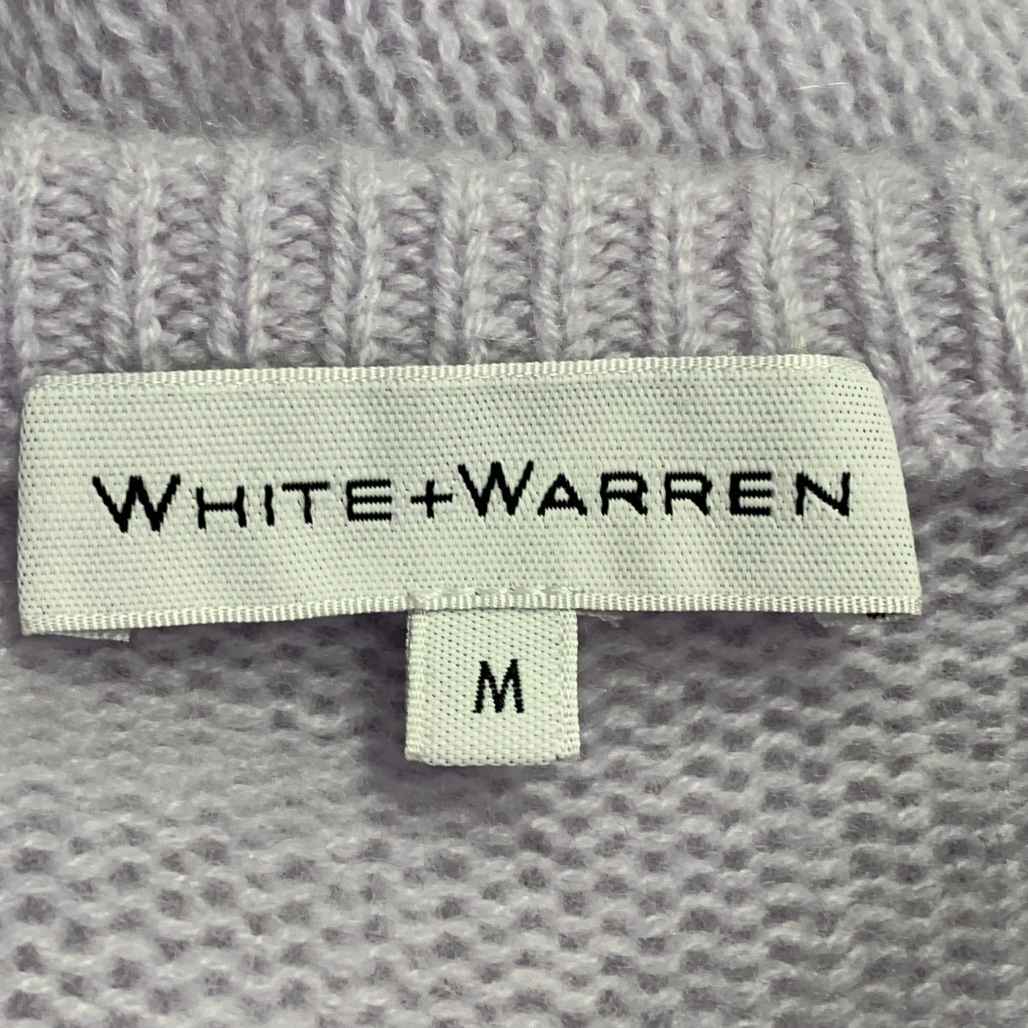WHITE+WARREN Size M Purple Lilac Cashmere Knit Oversized Deep V-Neck Pullover - Image 5