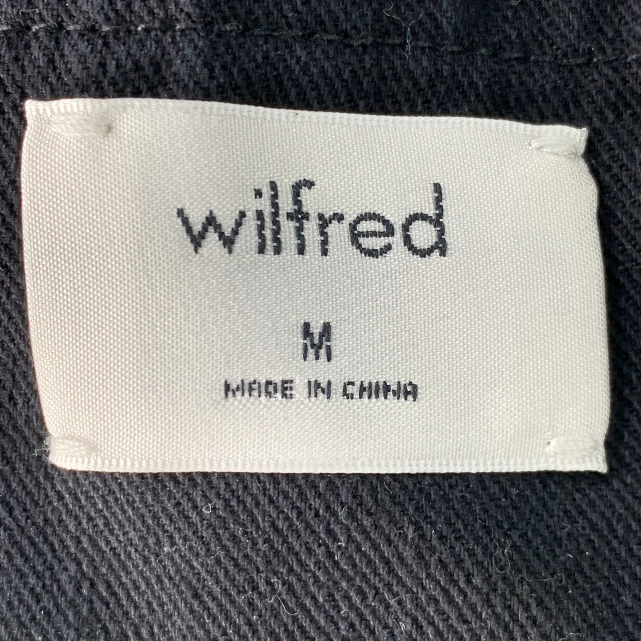 WILFRED Size M Black Cotton Twill Corset Zip Up Belt - Image 4