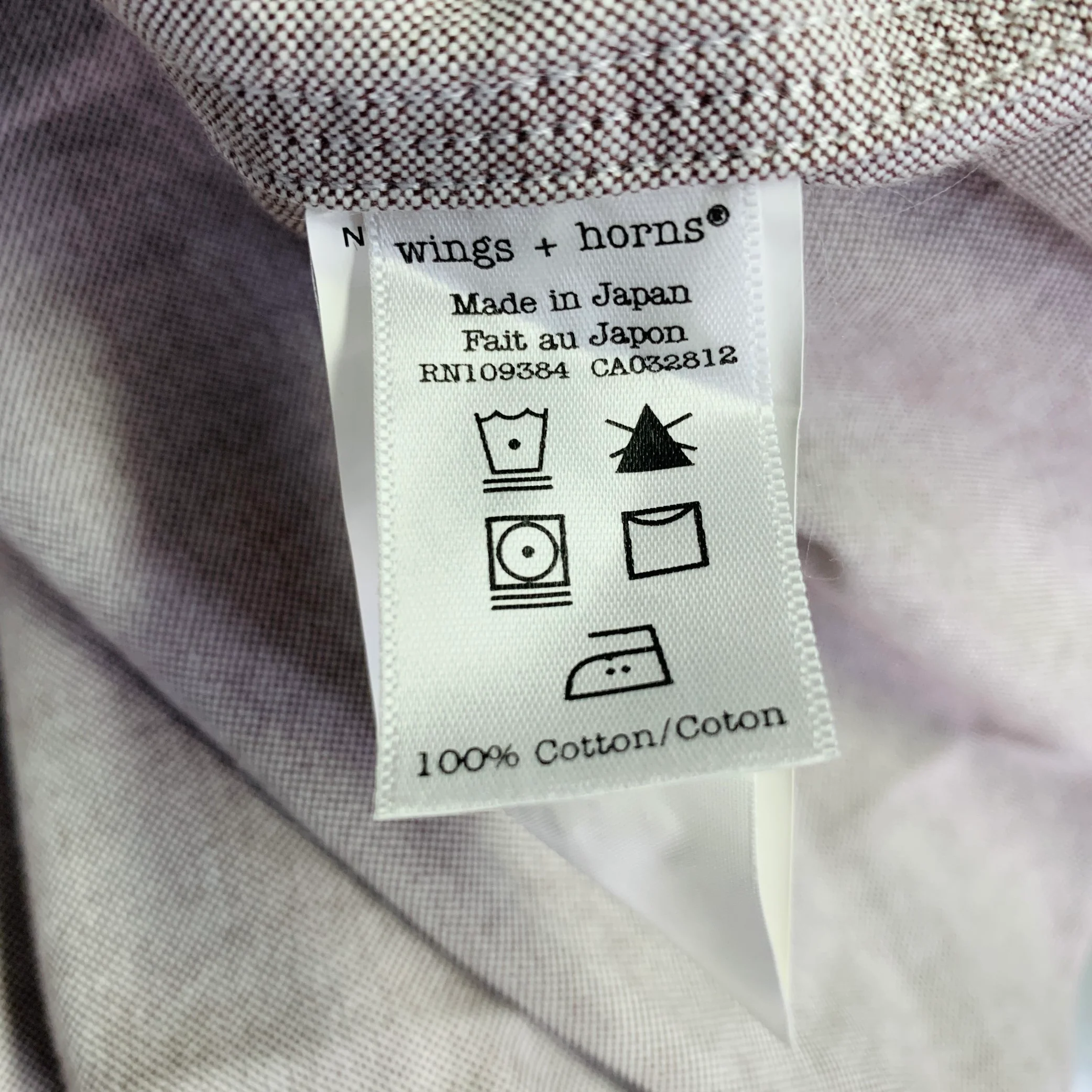 WINGS + HORNS Size L Grey Cotton One Pocket Button Down Collar Long Sleeve Shirt - Image 7