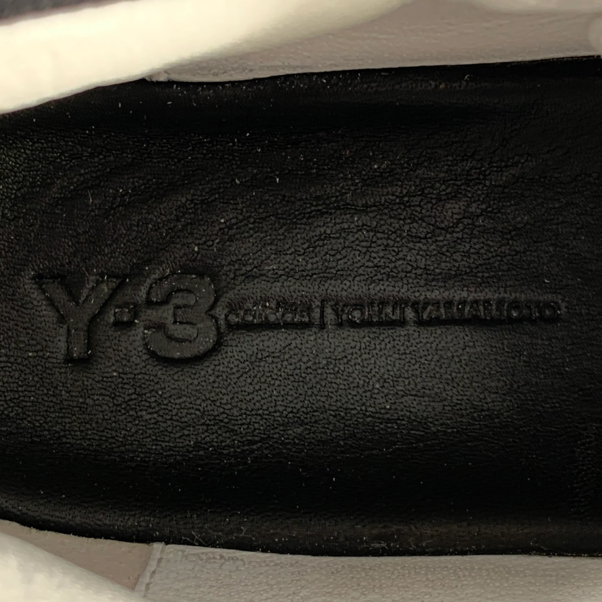 Y-3 Size 6 Black White Cotton Platform Sneakers - Image 7