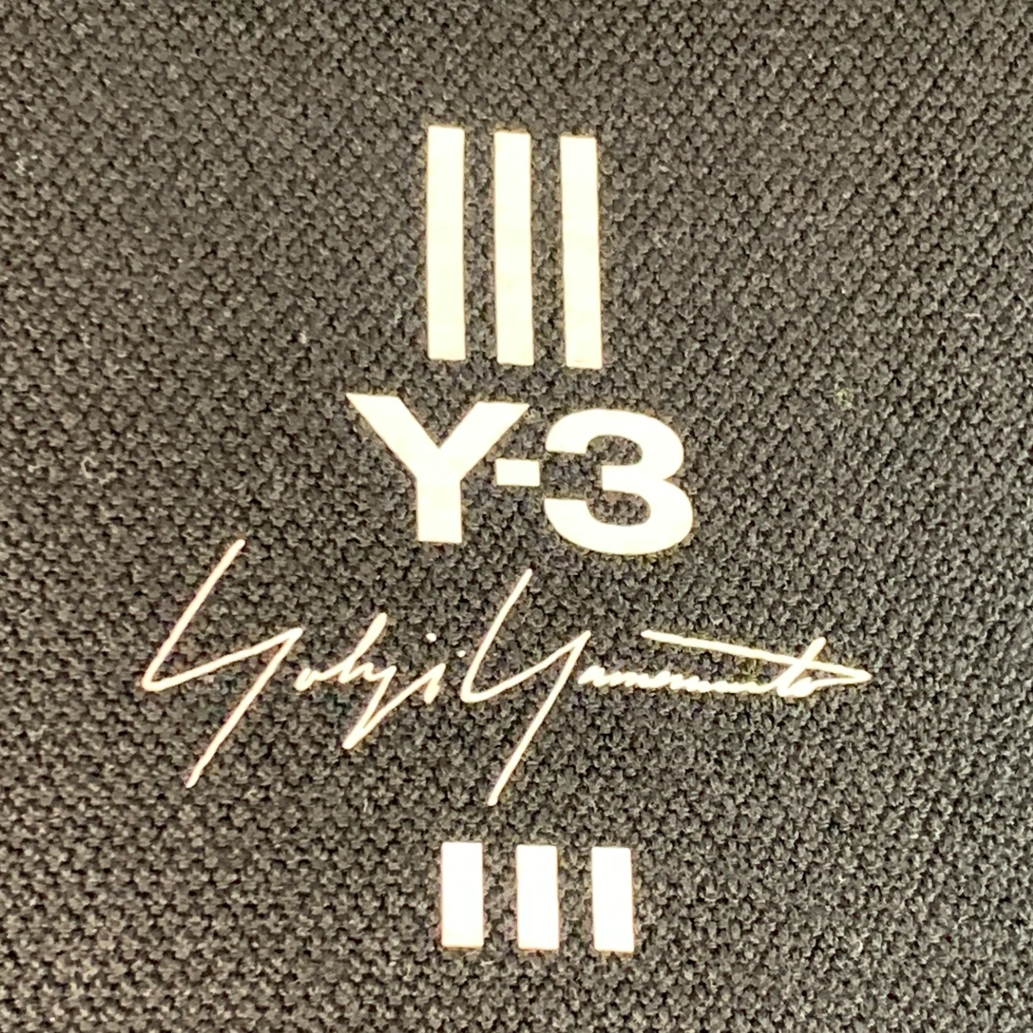 Y-3 Size L Black White Logo Polyester Blend Short Sleeve 1/4 Zip Pullover - Image 2