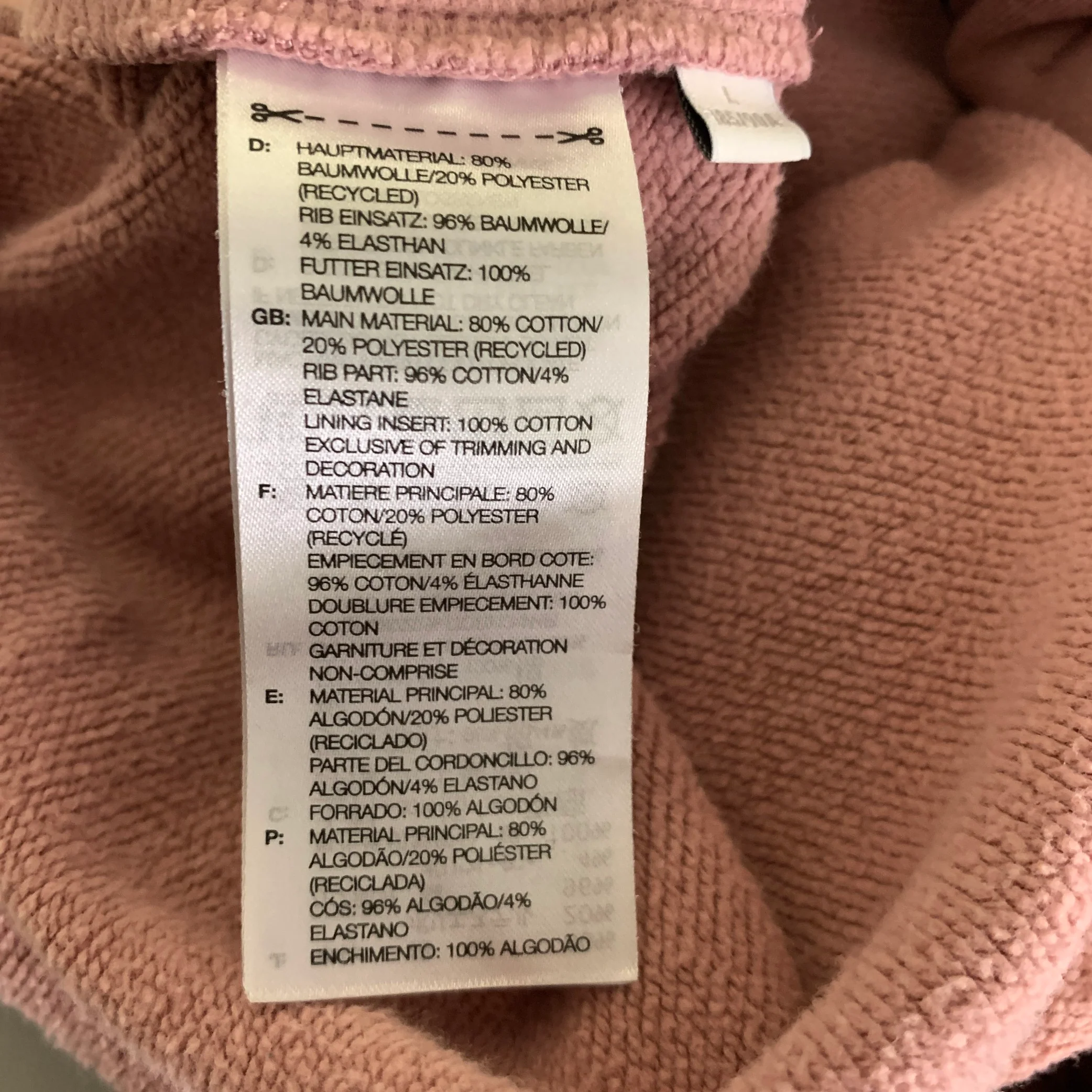 Y-3 Size L Dusty Pink Polyester Blend Sweat Shorts - Image 5
