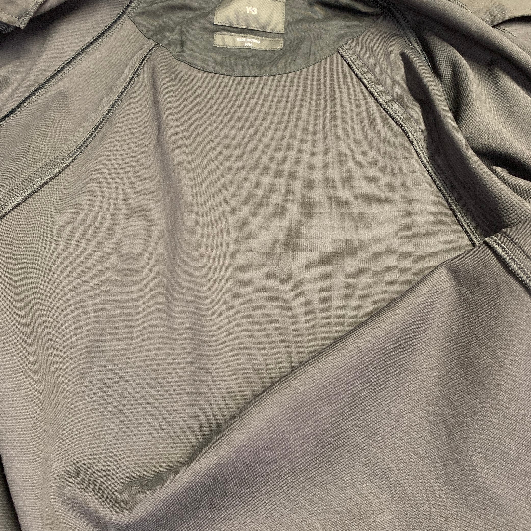 Y-3 Size M Black White Polyamide Blend Zip Up Drawstring Tracksuit - Image 9