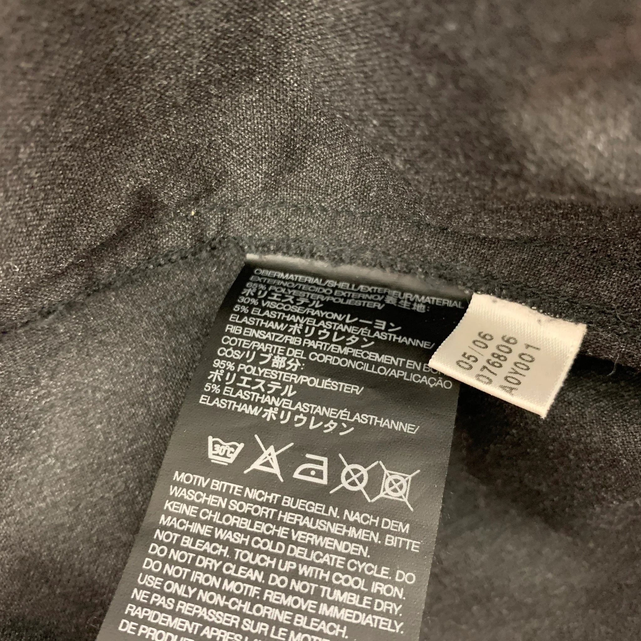 Y-3 Size M Grey Charcoal Polyester Blend Drawstring Casual Pants - Image 5