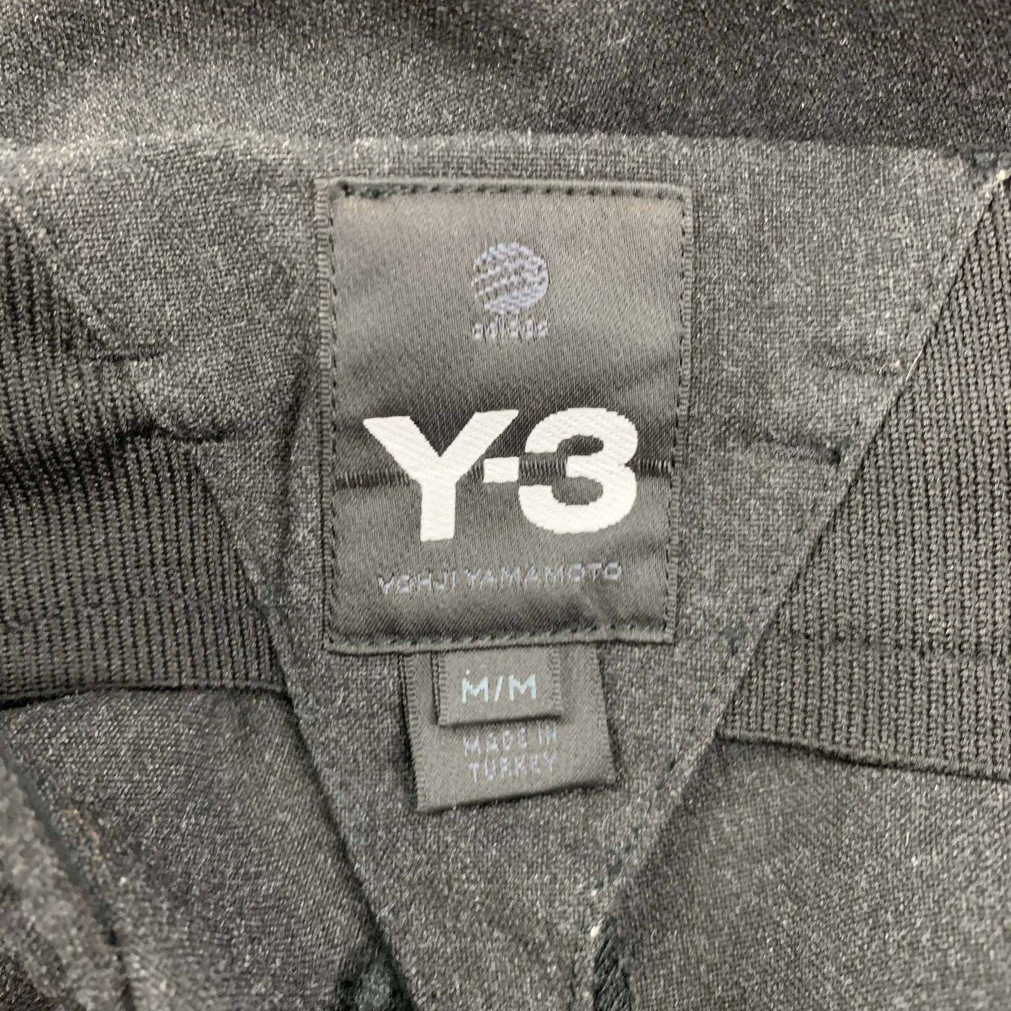 Y-3 Size M Grey Charcoal Polyester Blend Drawstring Casual Pants - Image 6