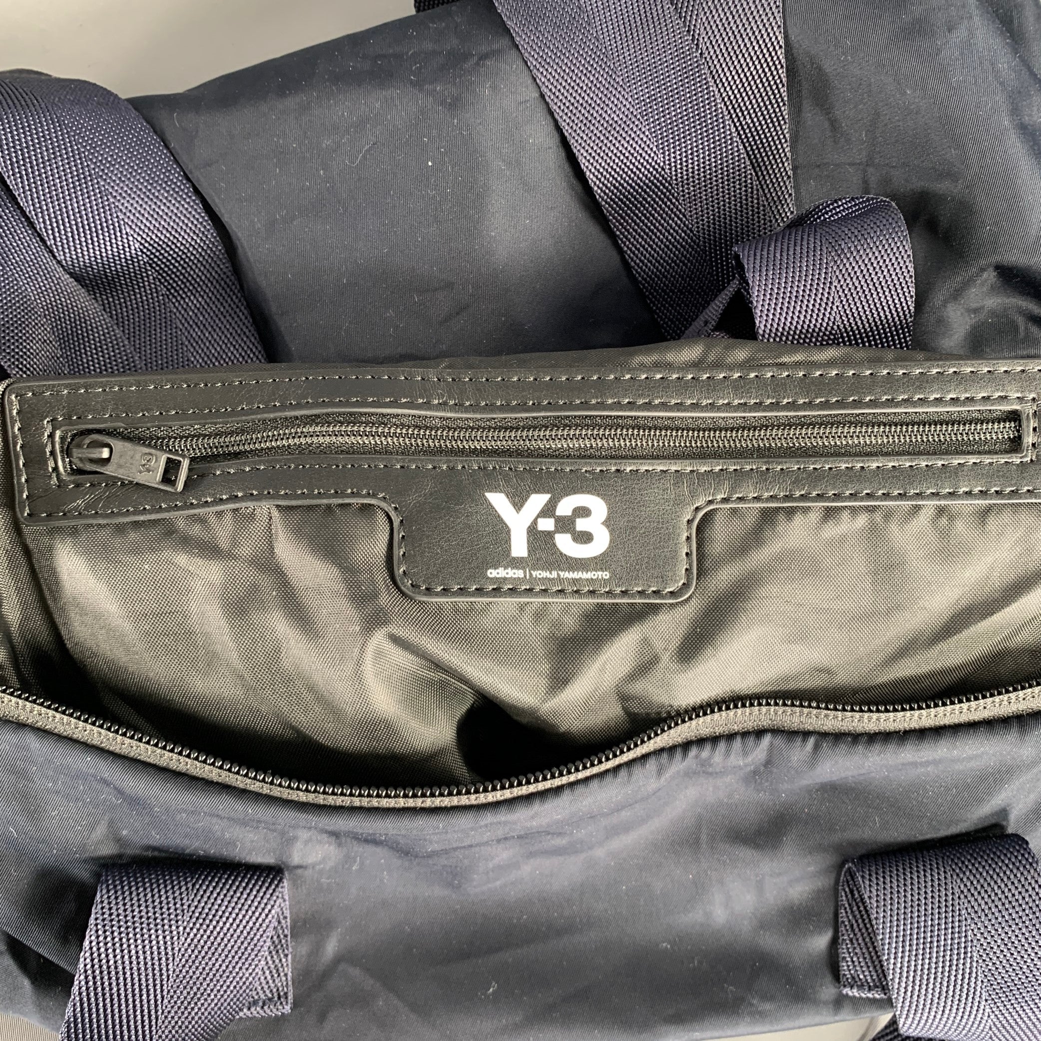 Y-3 Size One Size Navy Solid Nylon Backpack Bags - Image 8