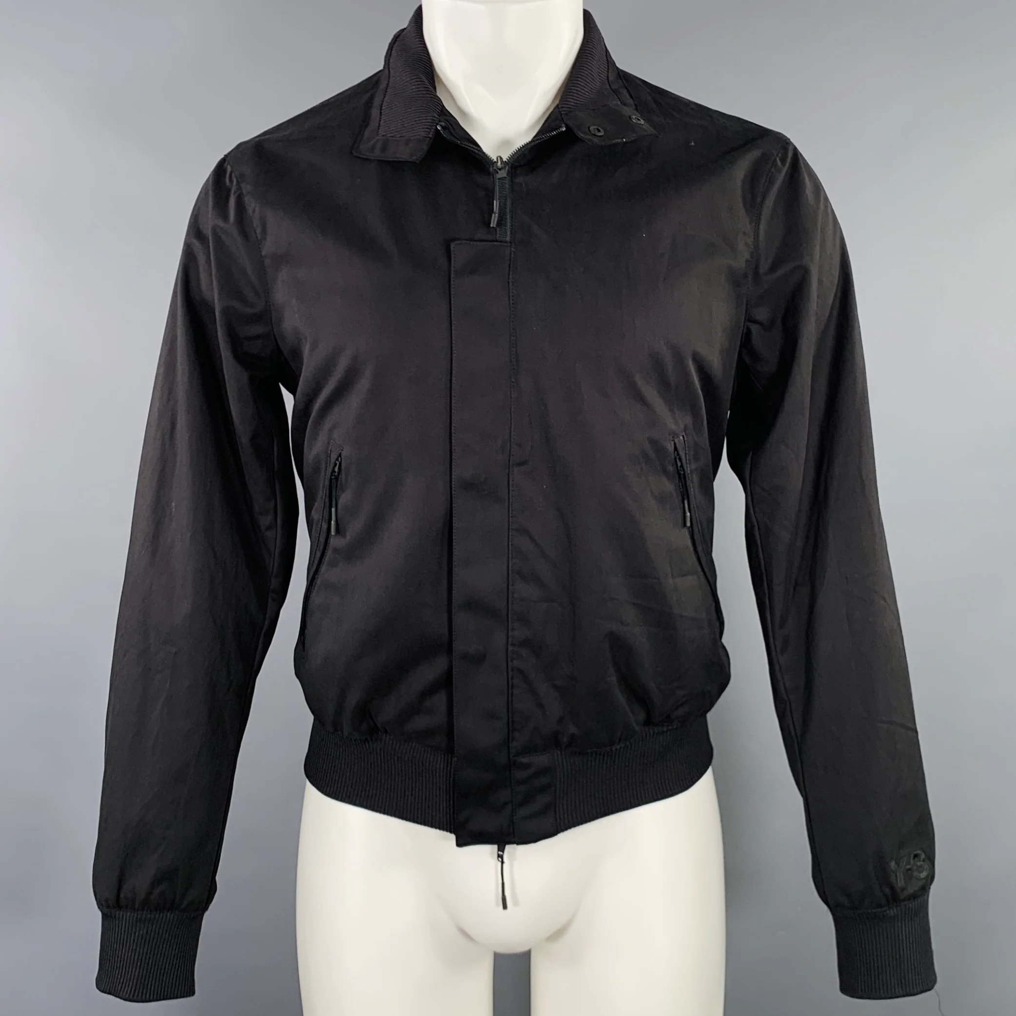 Y-3 Size XS Black Polyester Blend Zip Up Jacket