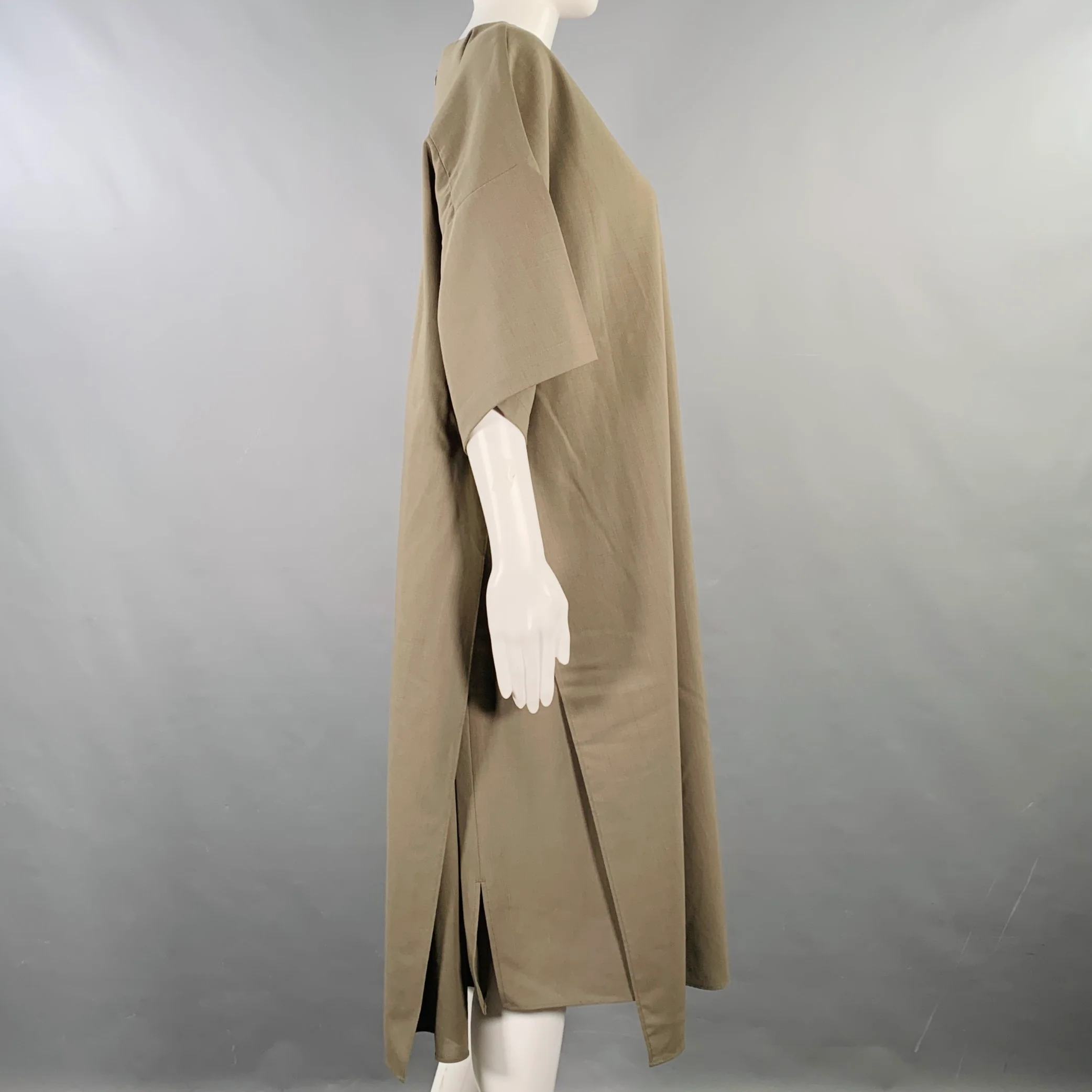 YANTOR SS20 Size M Grey Short Sleeve Midi Dress - Image 4
