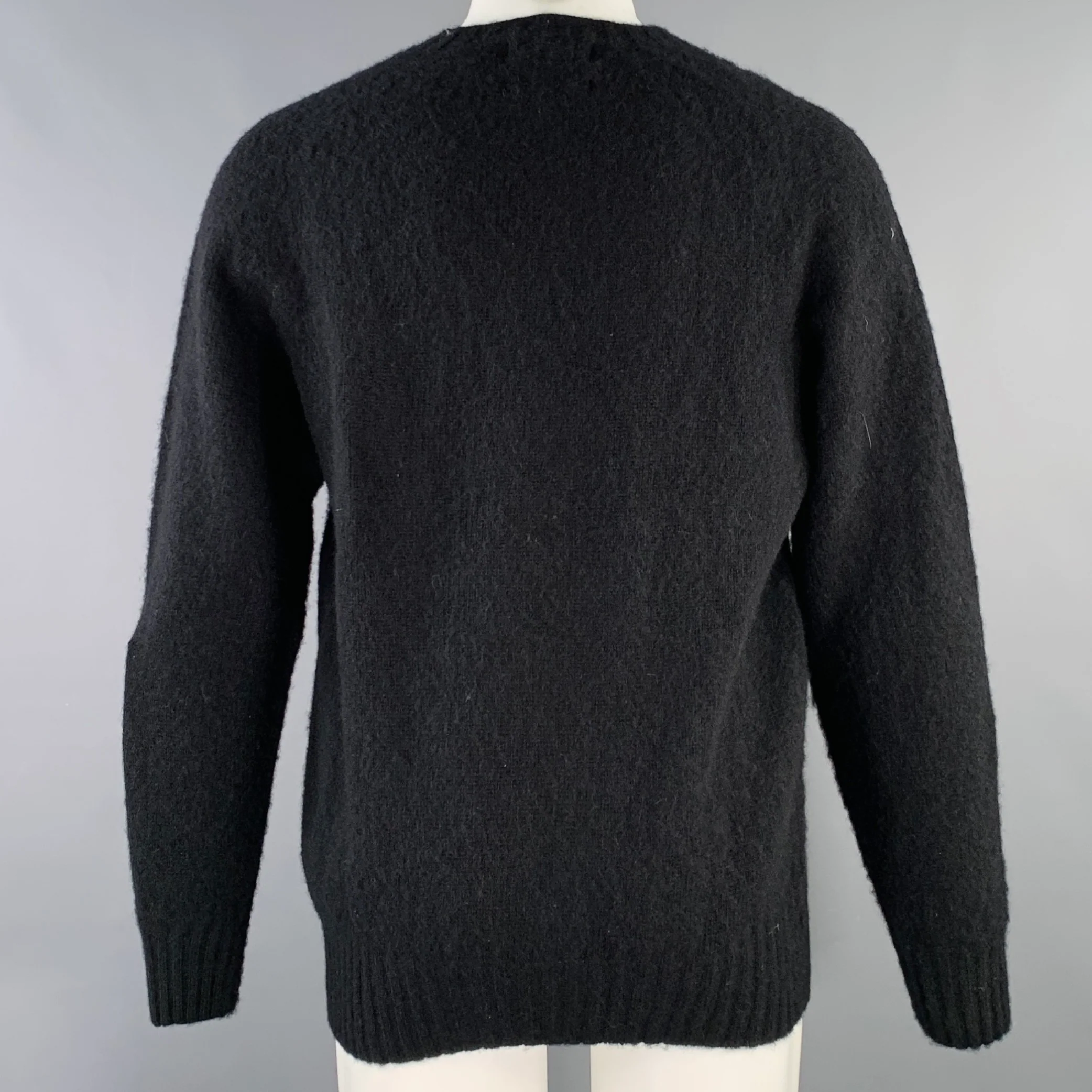 YMC Size M Suededhead Black Wool Crew Neck Sweater - Image 3