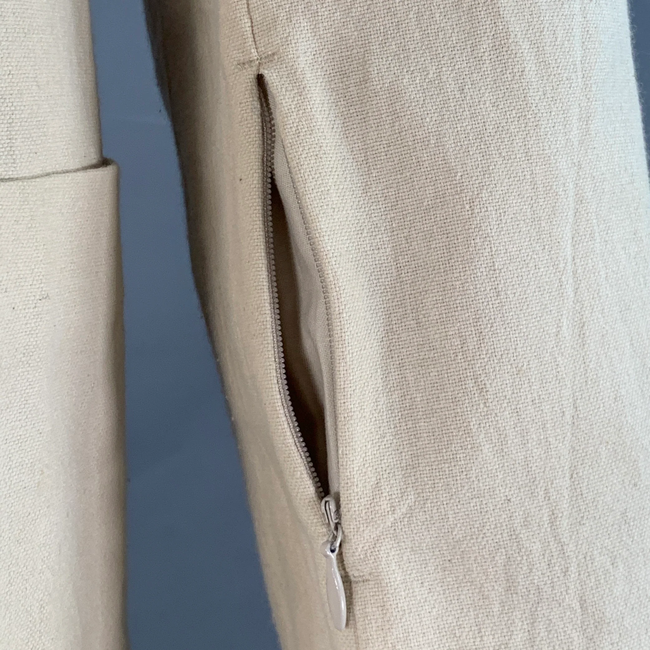 YOHJI YAMAMOTO Size L Beige Cotton Notch Lapel Suit - Image 3