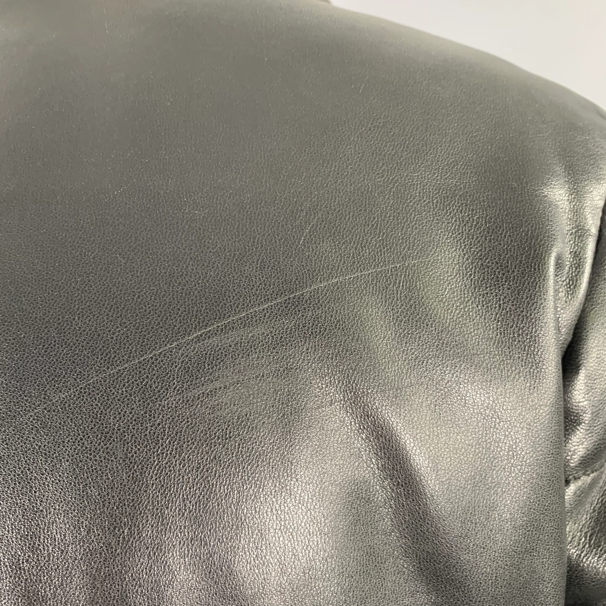YOHJI YAMAMOTO Size M Black Lambskin Leather Quilted Zip Up Jacket - Image 4
