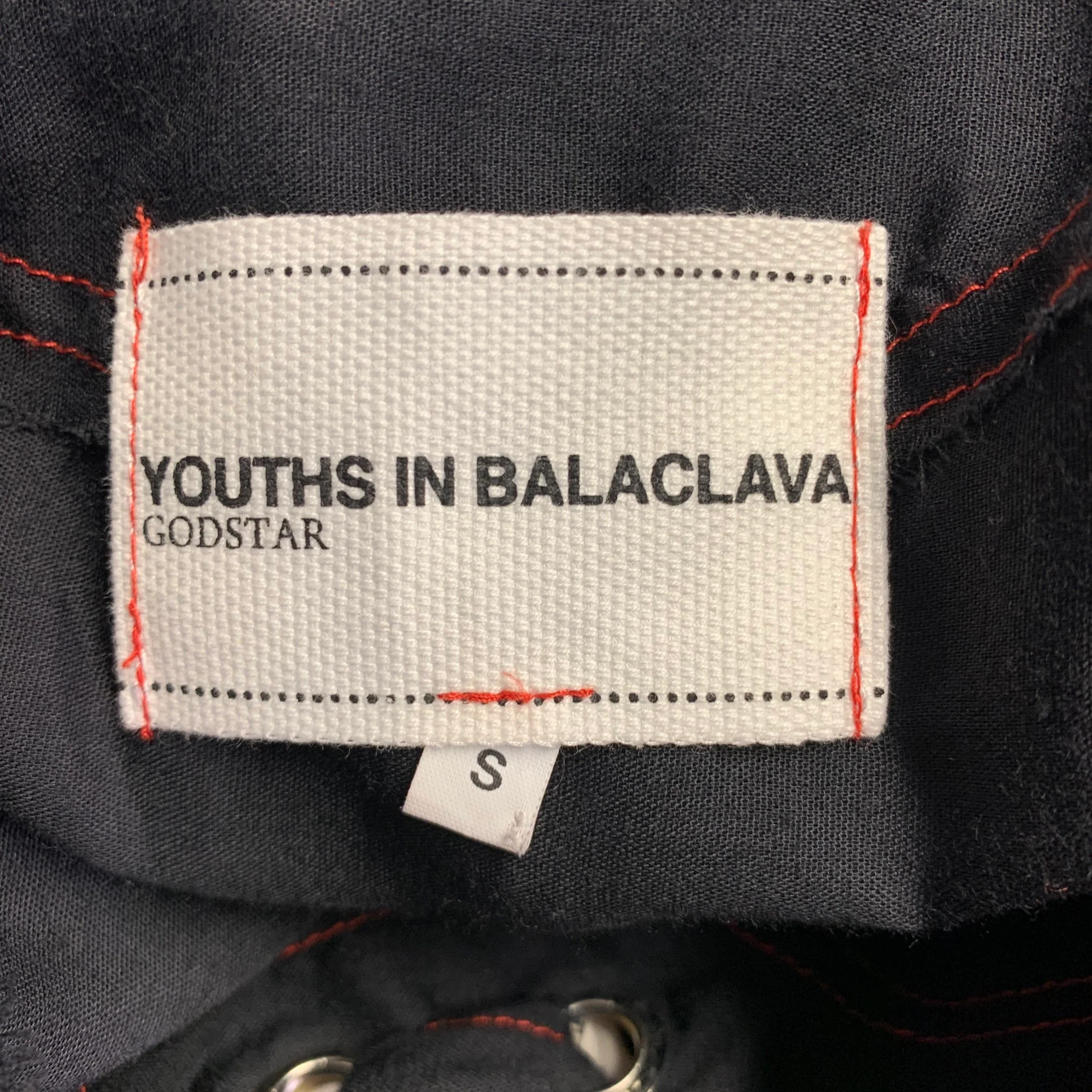 YOUTHS IN BALACLAVA Size S Black Contrast Stitch Long Sleeve Pirate Shirt - Image 7