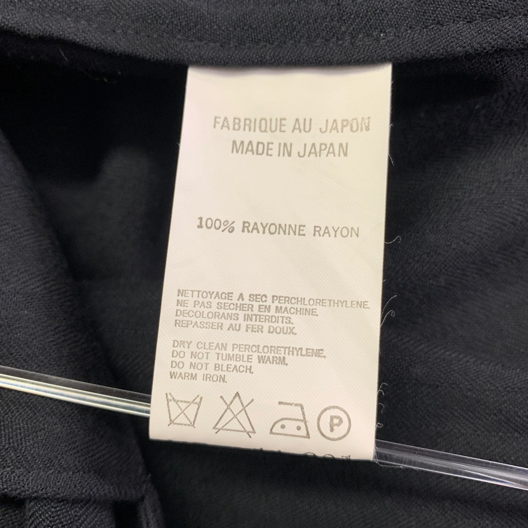 Y's by YOHJI YAMAMOTO Size L Black Rayon Single Breasted Suit - Image 7